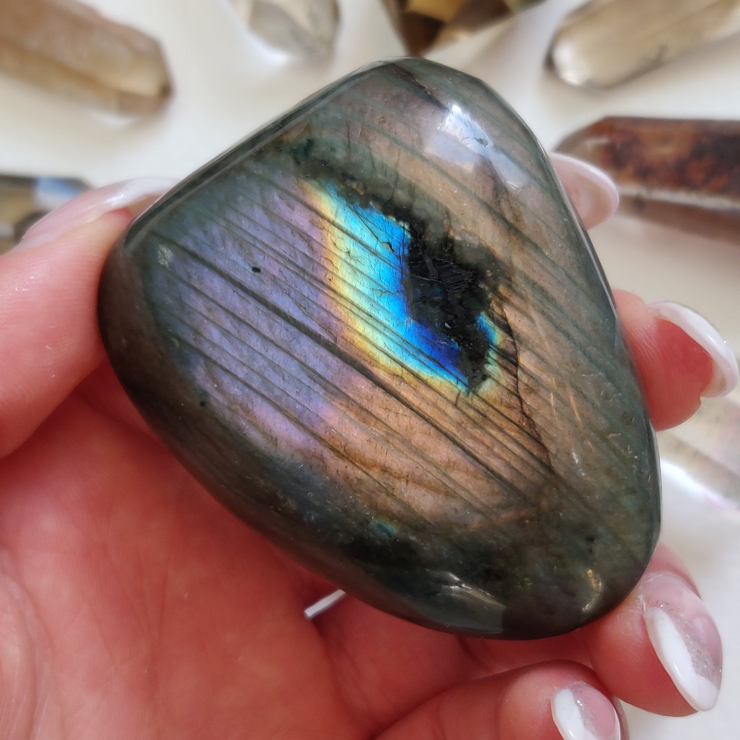Labradorite Palm Stone (#276) - Simply Affinity