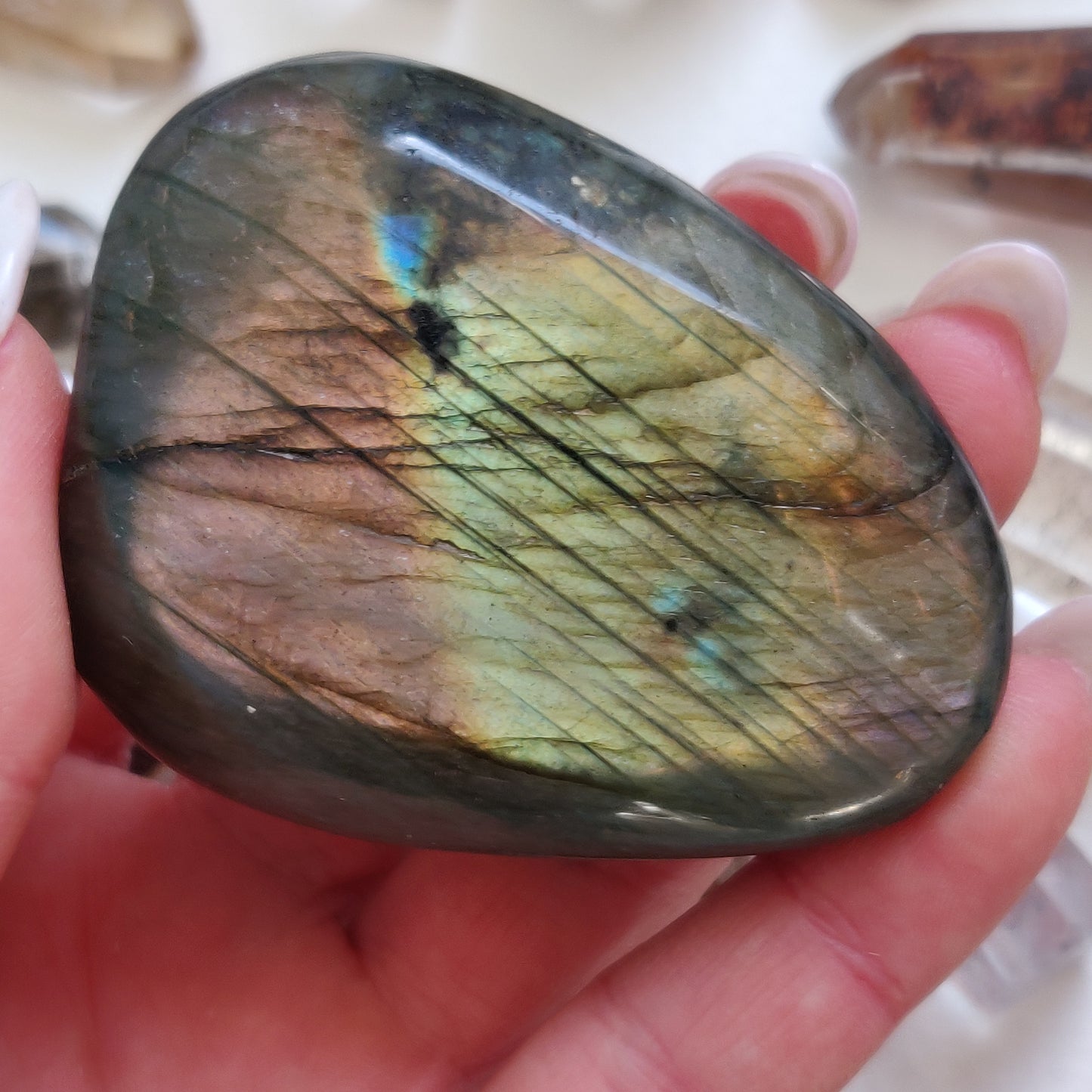 Labradorite Palm Stone (#276) - Simply Affinity