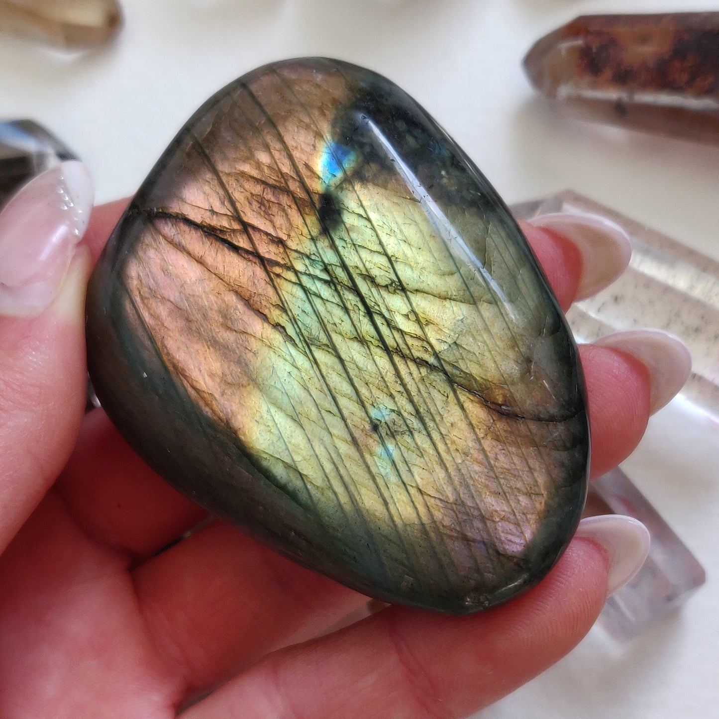 Labradorite Palm Stone (#276) - Simply Affinity