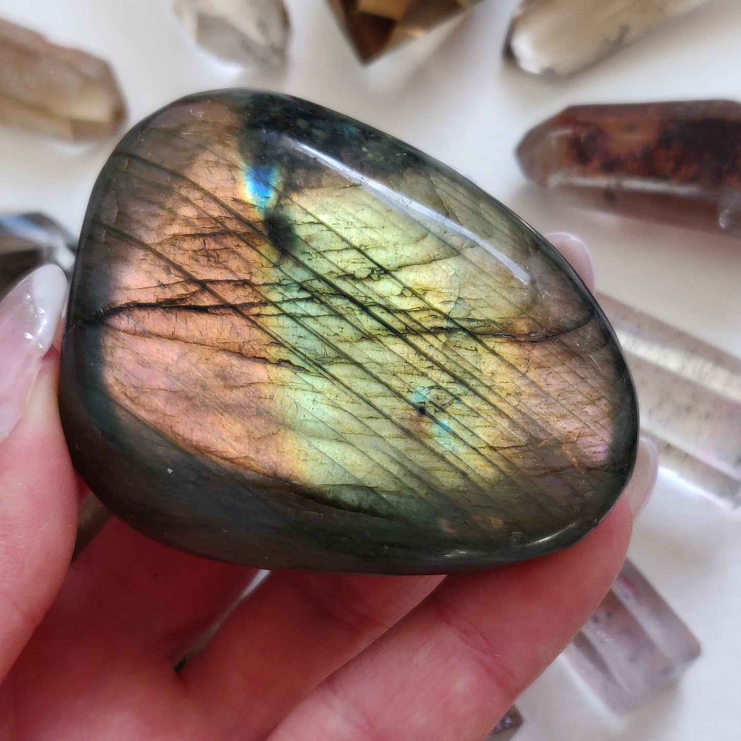 Labradorite Palm Stone (#276) - Simply Affinity