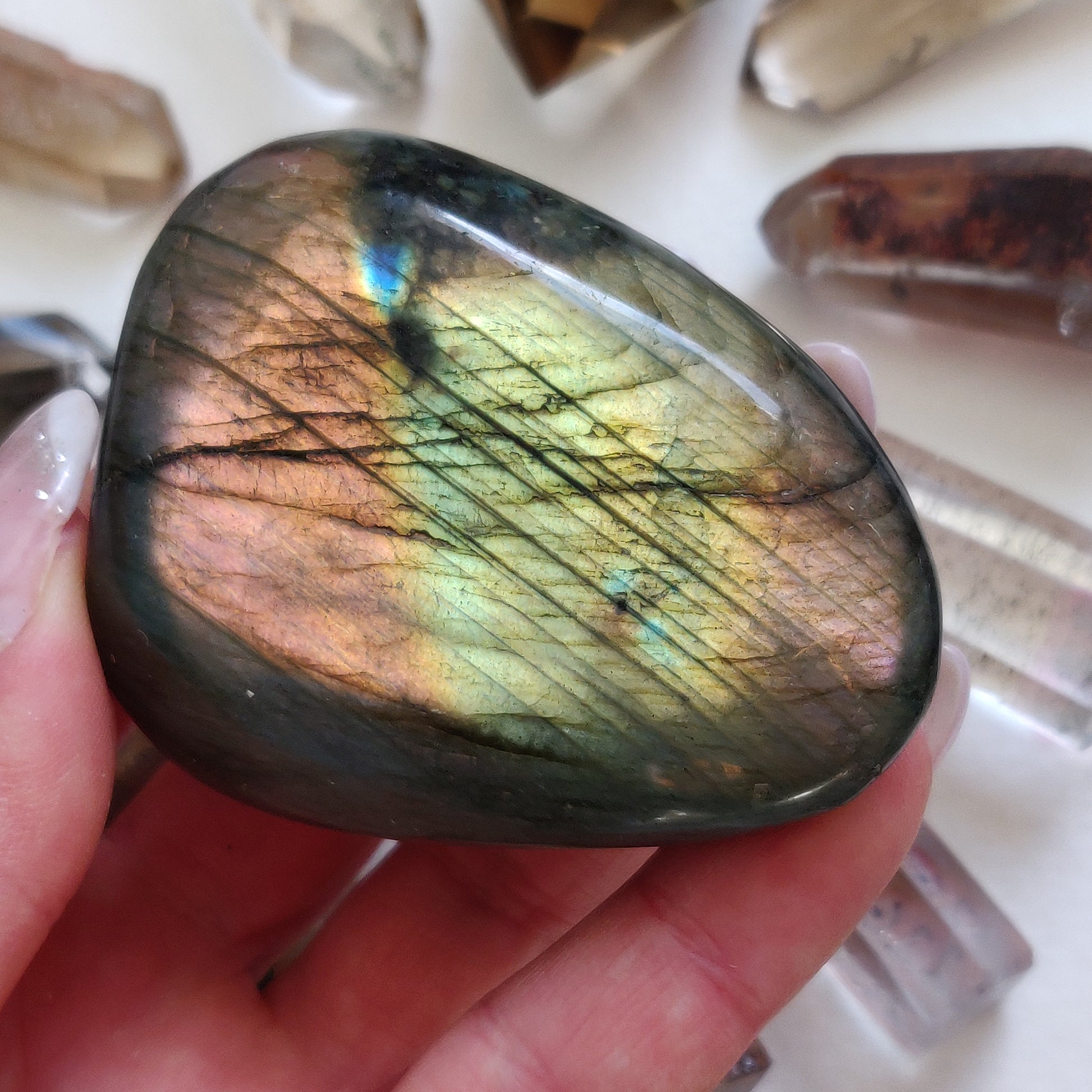 Labradorite Palm Stone (#276) - Simply Affinity