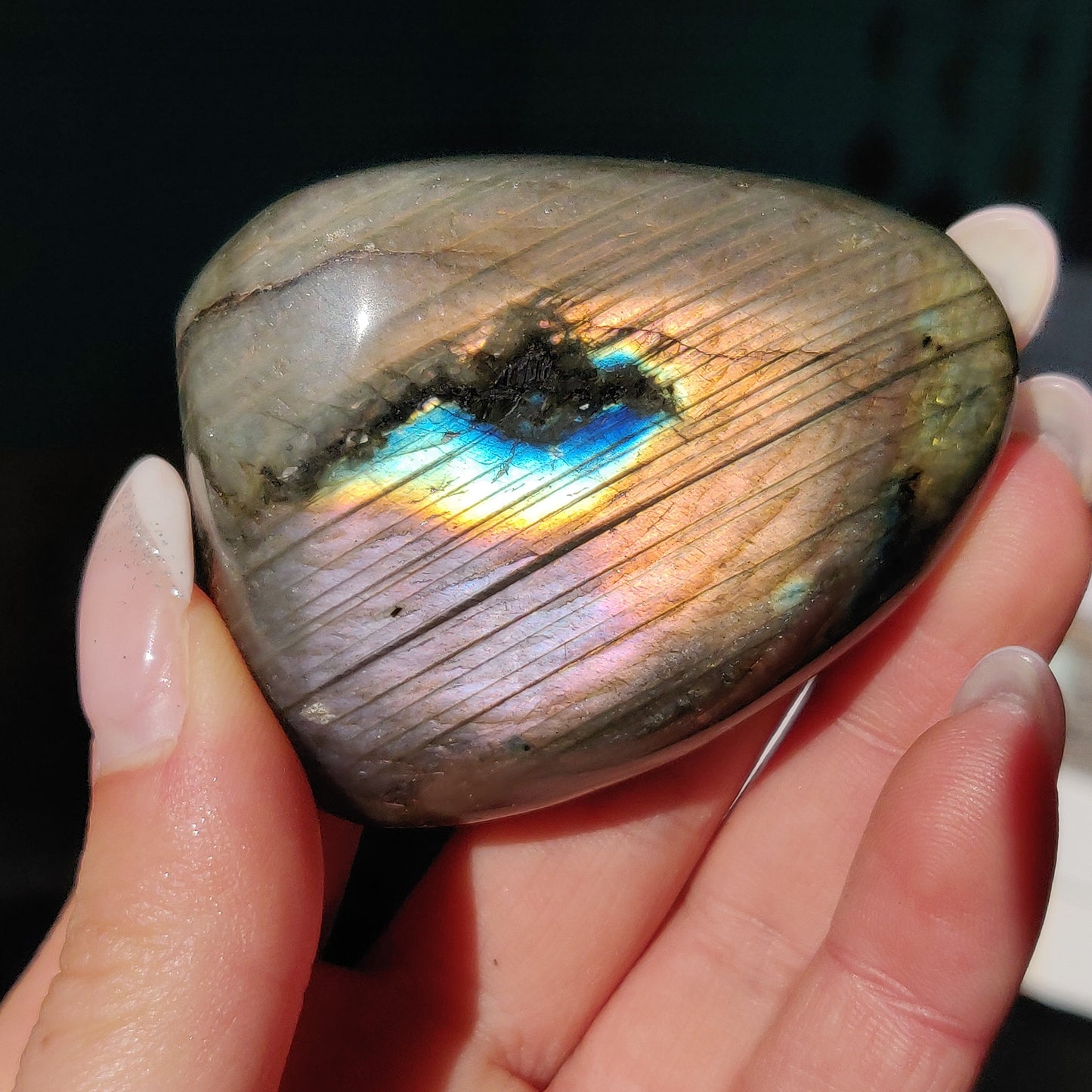 Labradorite Palm Stone (#276) - Simply Affinity