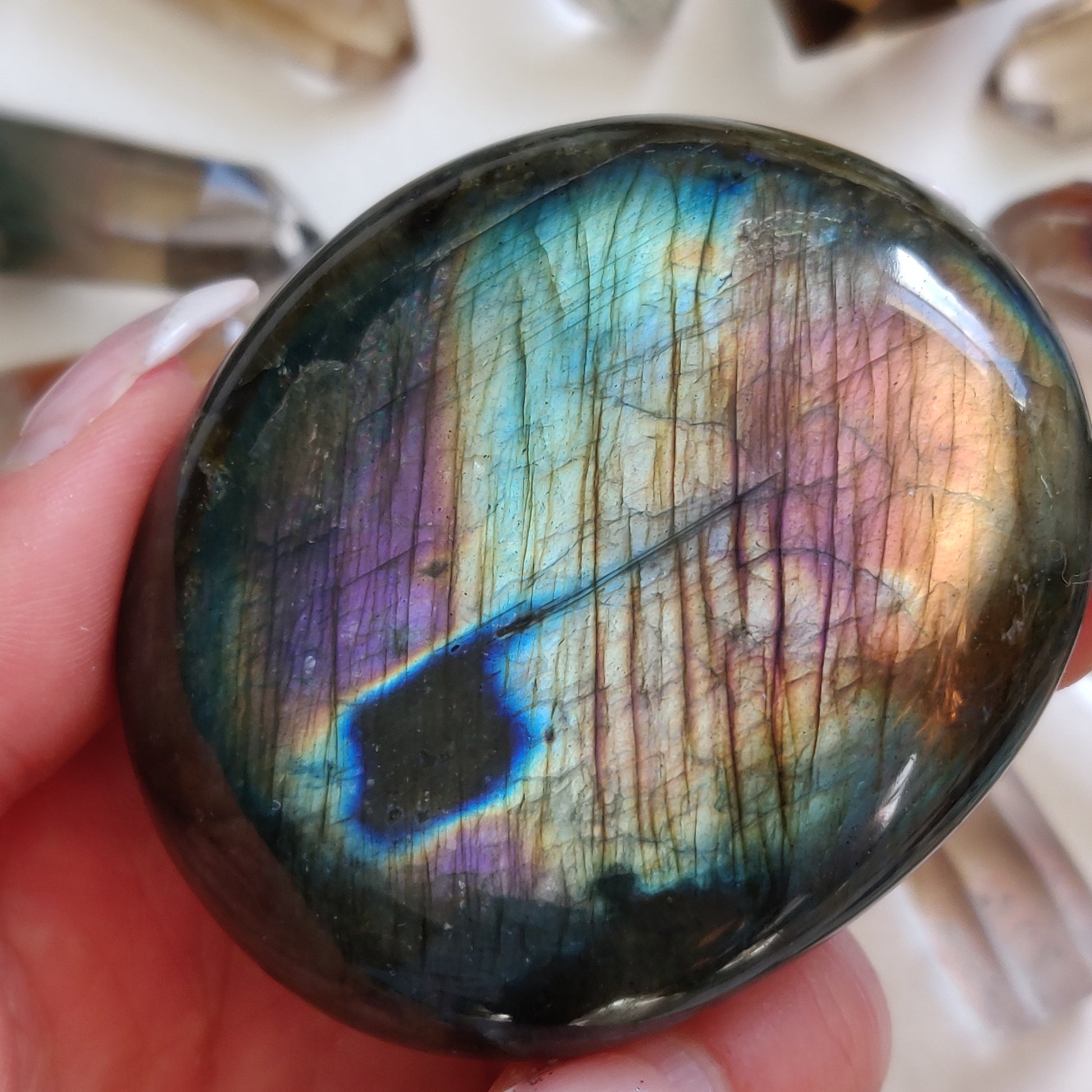 Labradorite Palm Stone (#279) - Simply Affinity