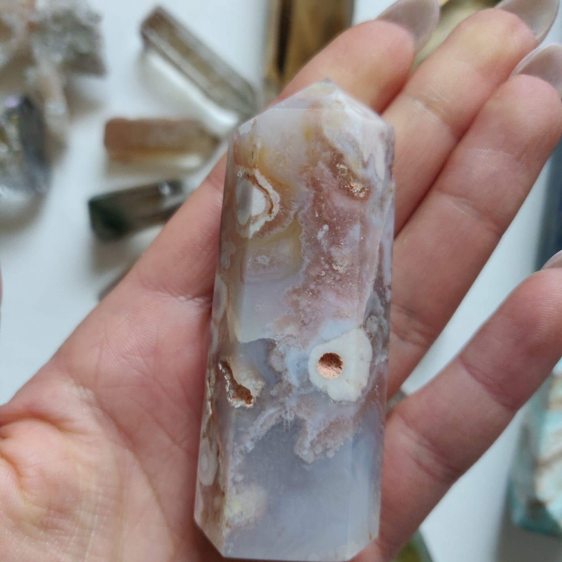 Flower Agate Tower (#8) - Simply Affinity