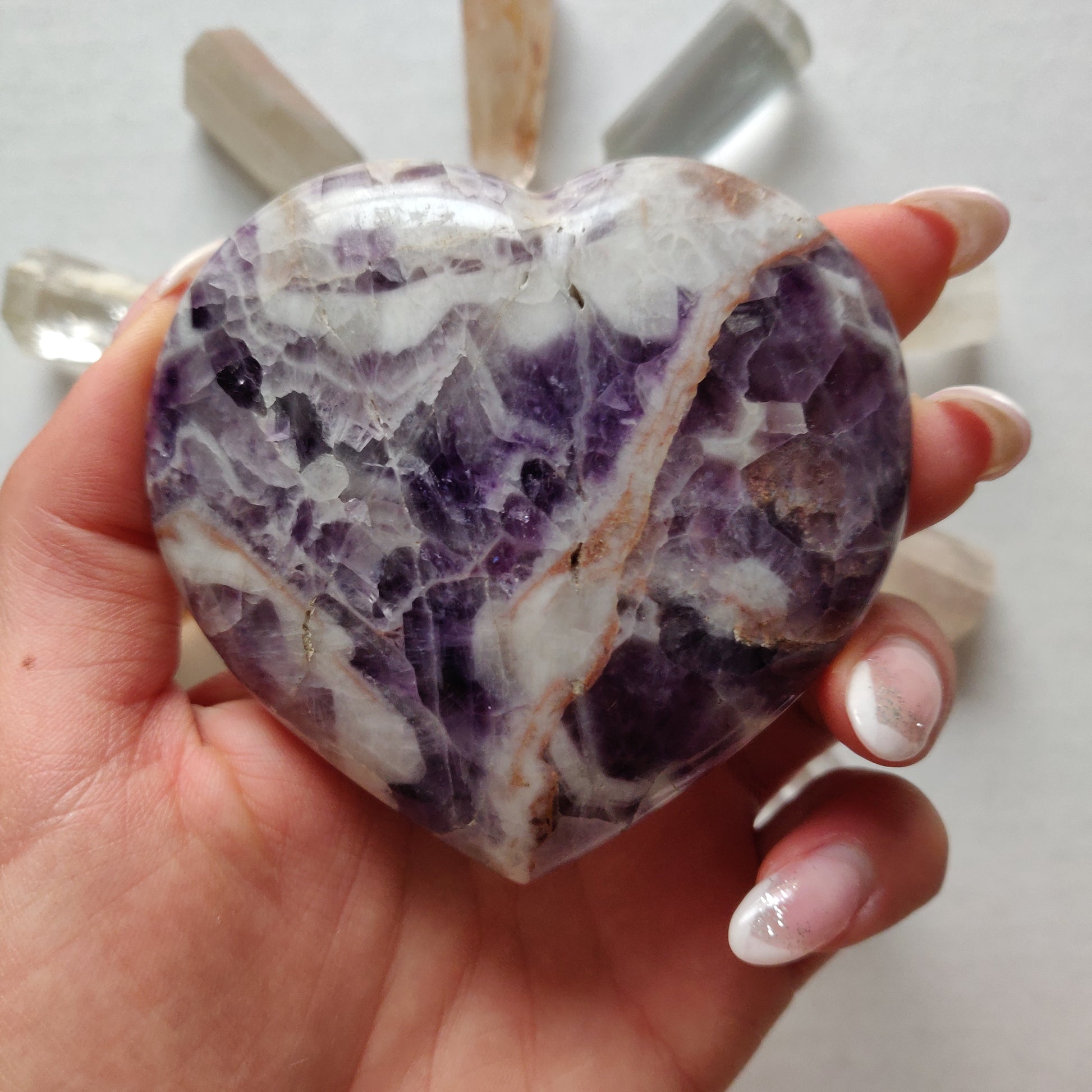 Chevron Amethyst Heart (#2) - Simply Affinity