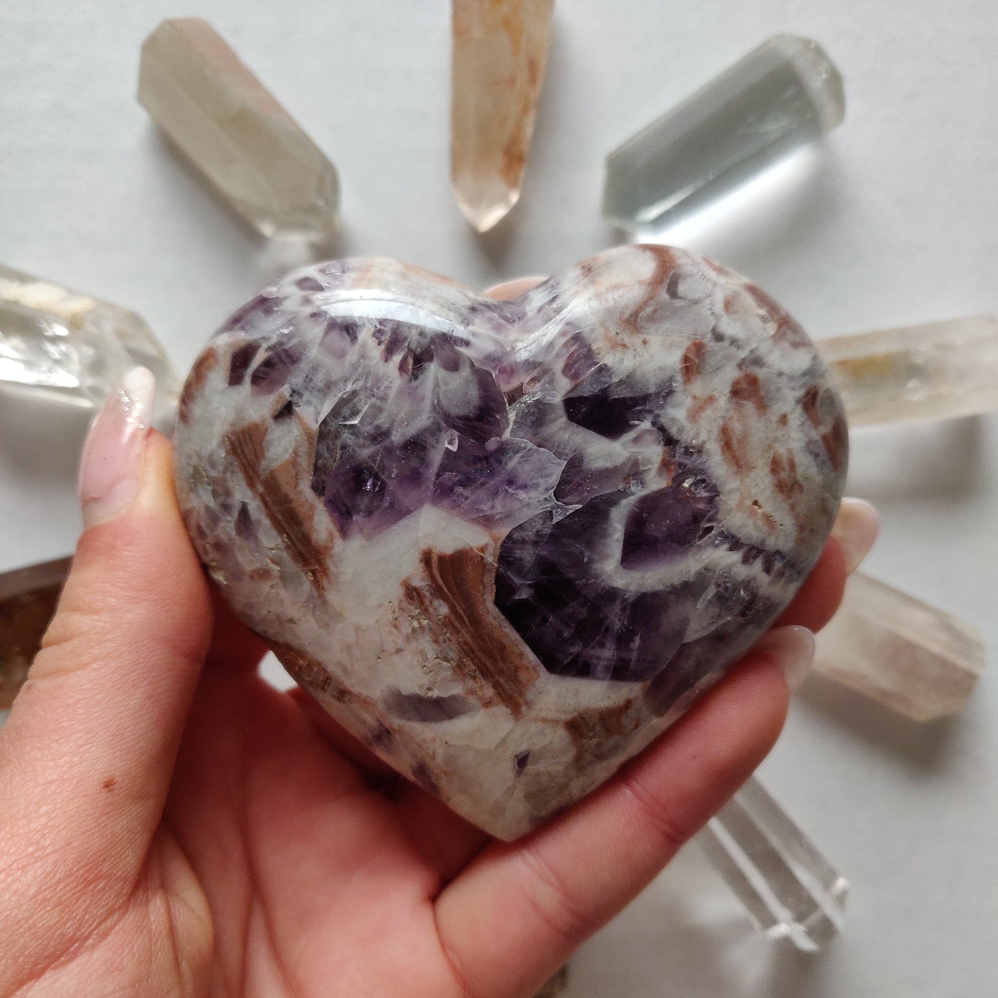 Chevron Amethyst Heart (#3) - Simply Affinity