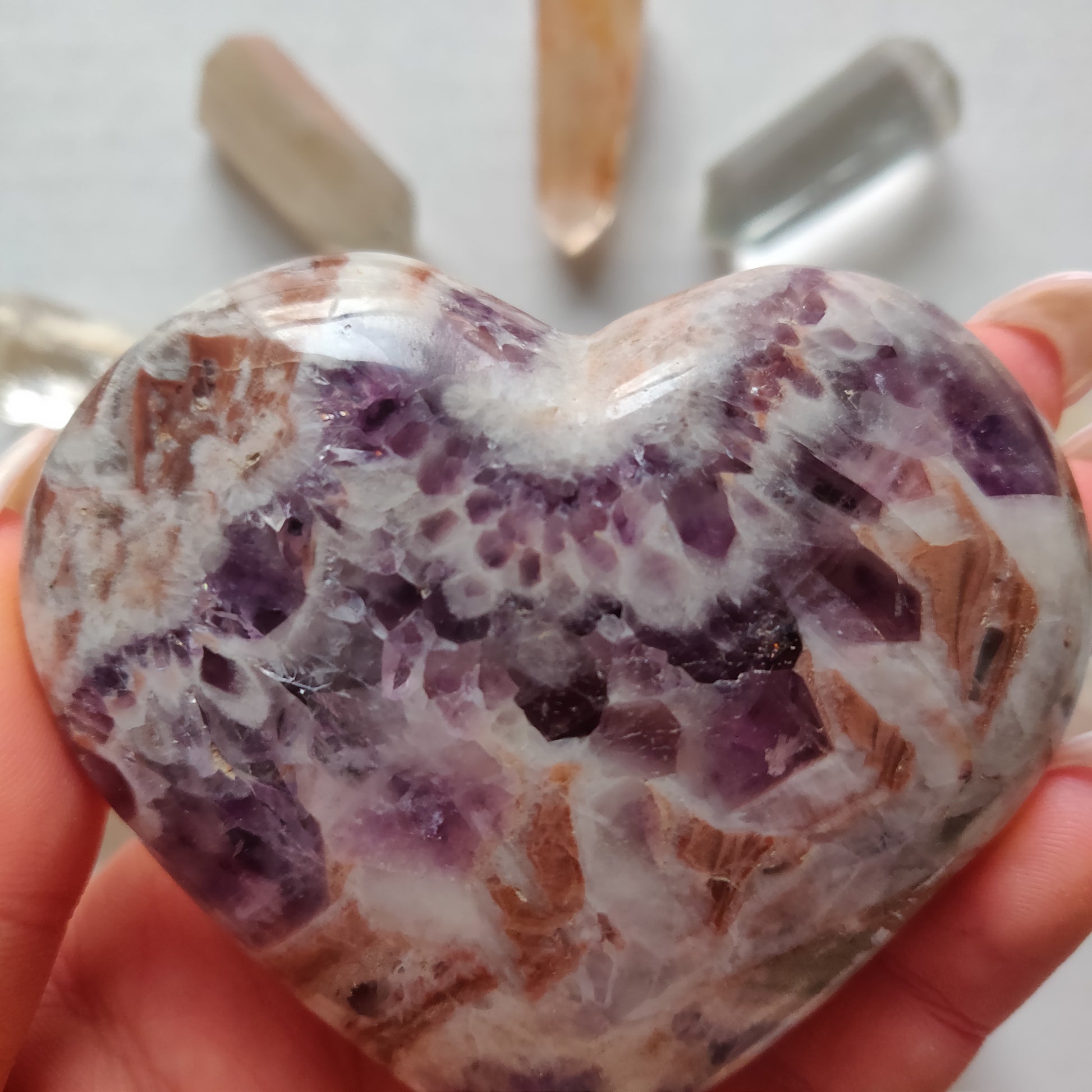 Chevron Amethyst Heart (#3) - Simply Affinity