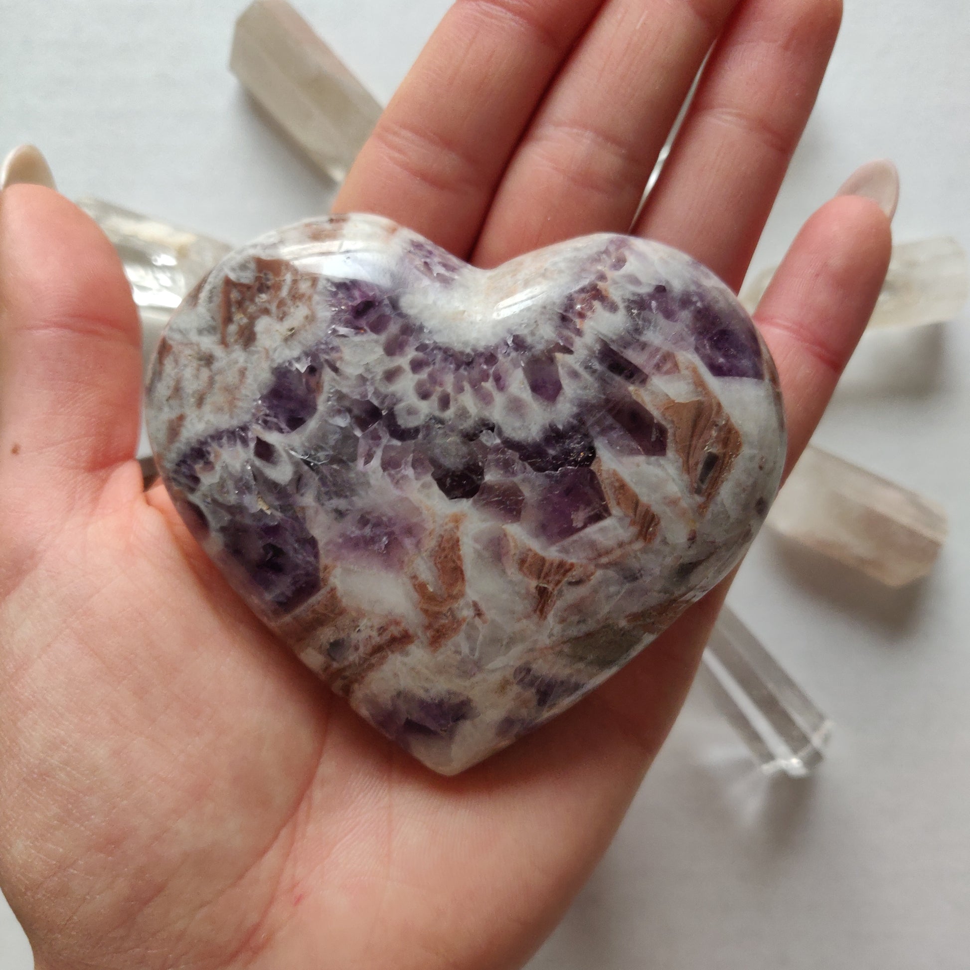 Chevron Amethyst Heart (#3) - Simply Affinity