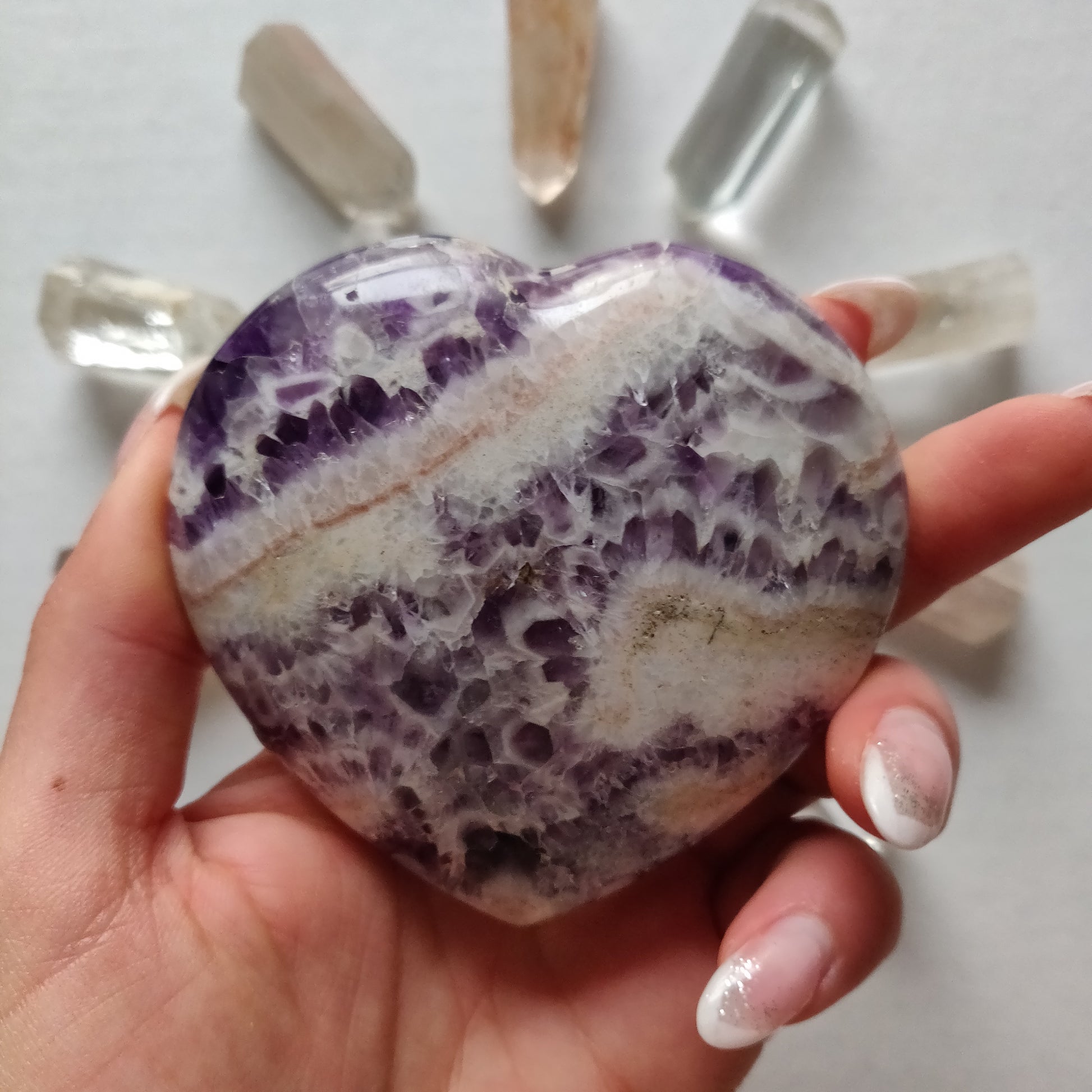 Chevron Amethyst Heart (#4) - Simply Affinity