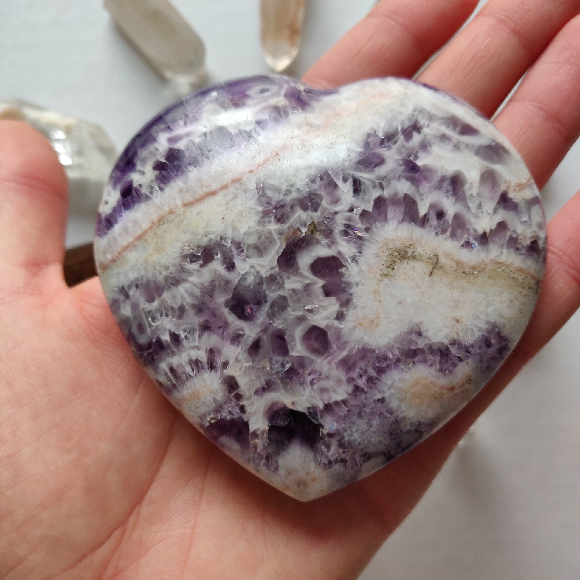 Chevron Amethyst Heart (#4) - Simply Affinity