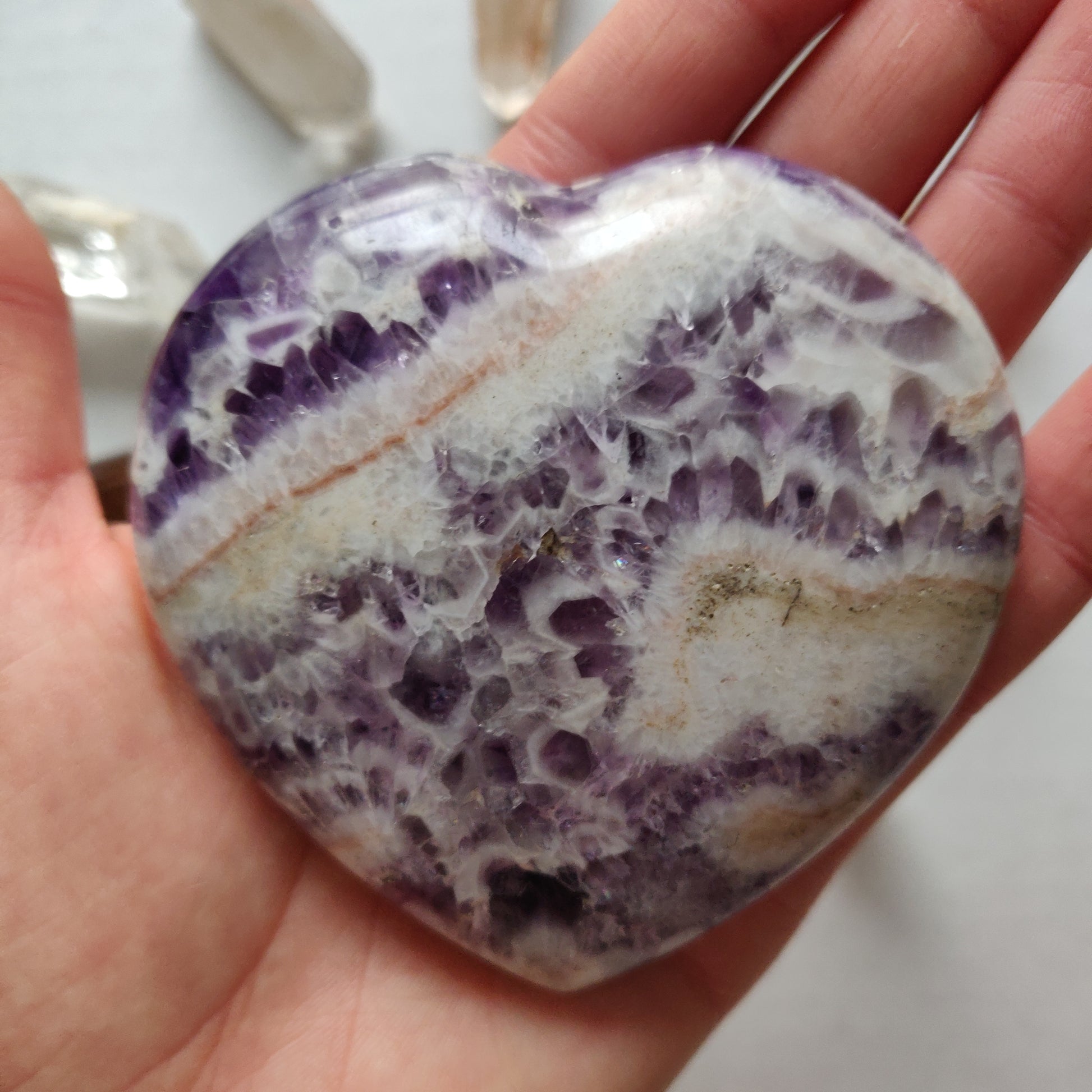 Chevron Amethyst Heart (#4) - Simply Affinity