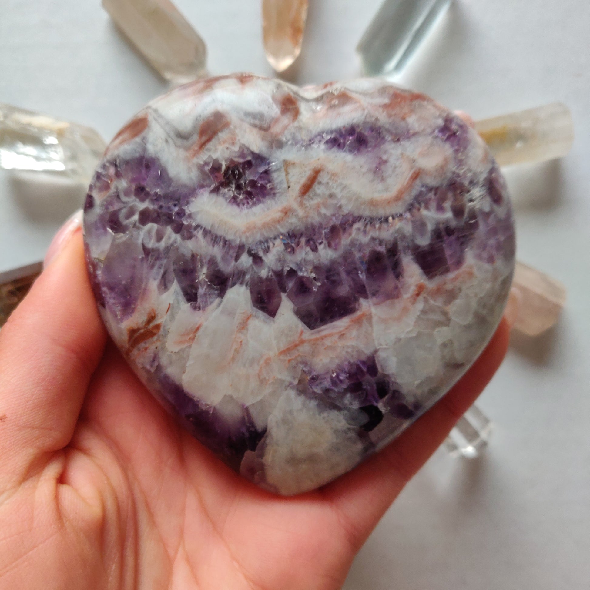 Chevron Amethyst Heart (#5) - Simply Affinity