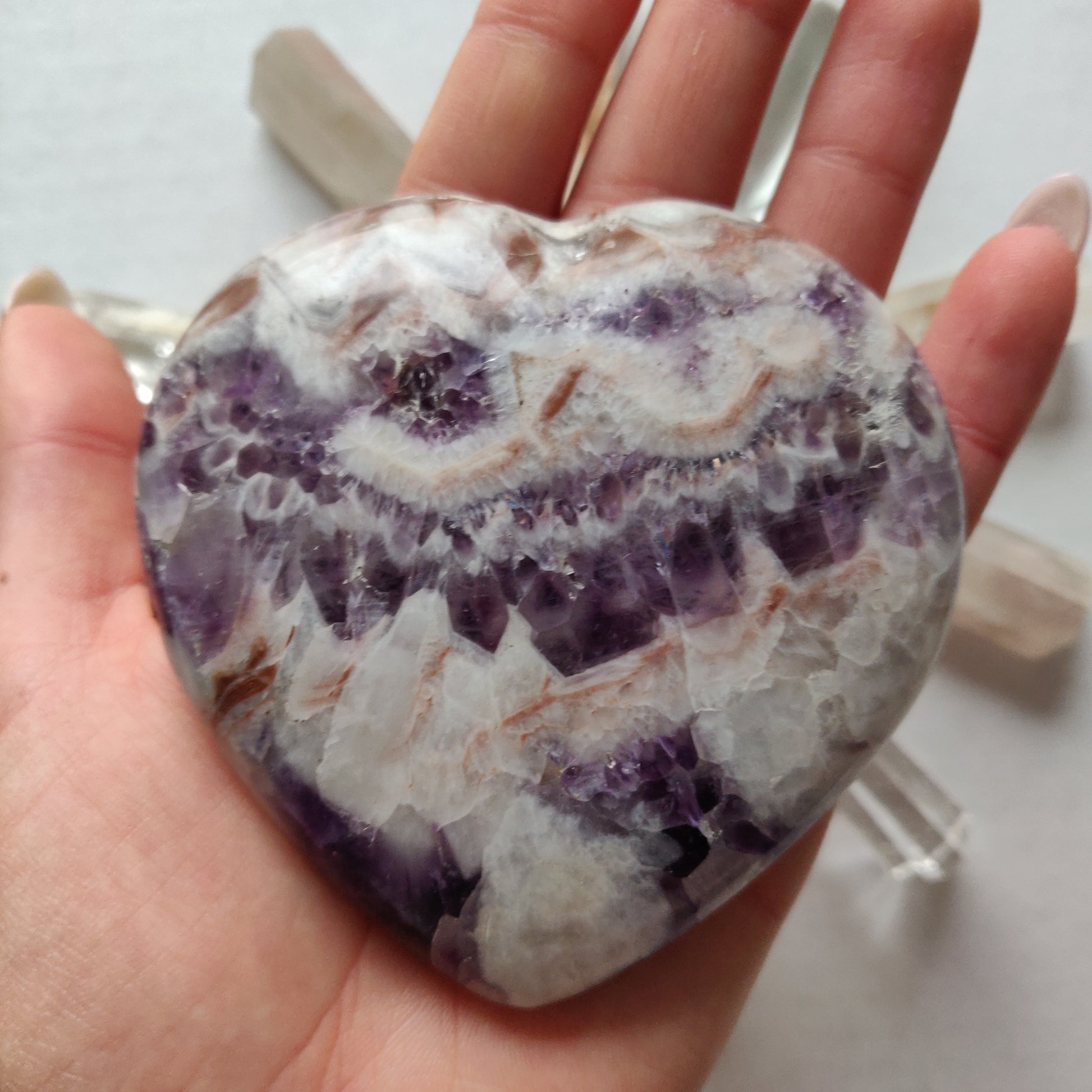 Chevron Amethyst Heart (#5) - Simply Affinity