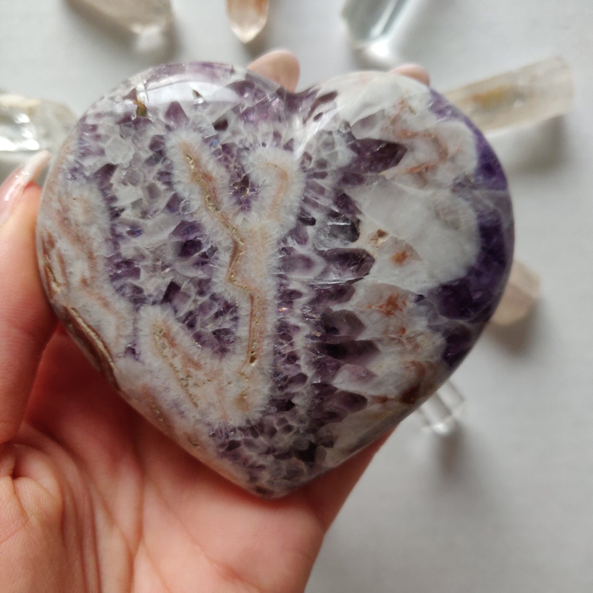 Chevron Amethyst Heart (#6) - Simply Affinity