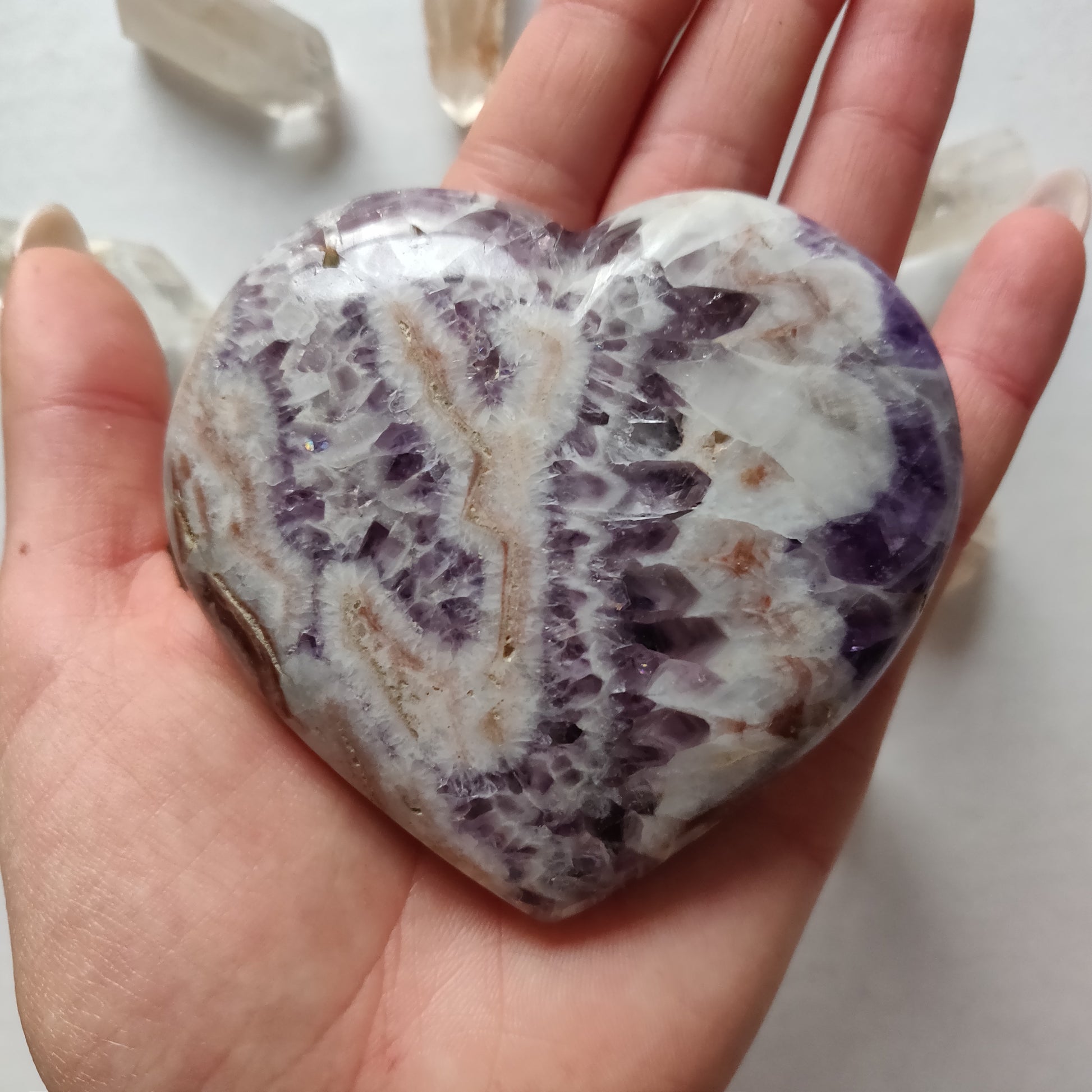 Chevron Amethyst Heart (#6) - Simply Affinity