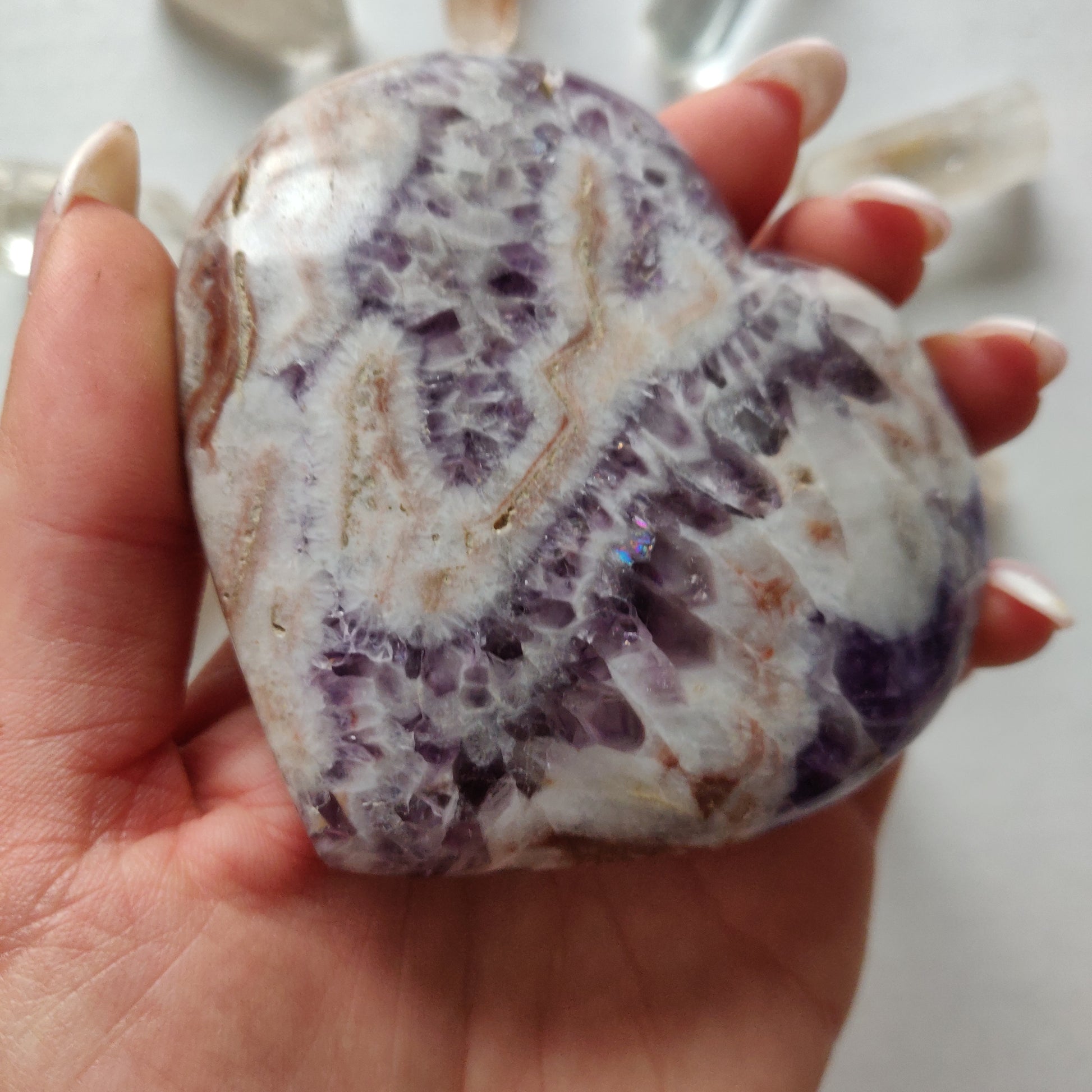 Chevron Amethyst Heart (#6) - Simply Affinity