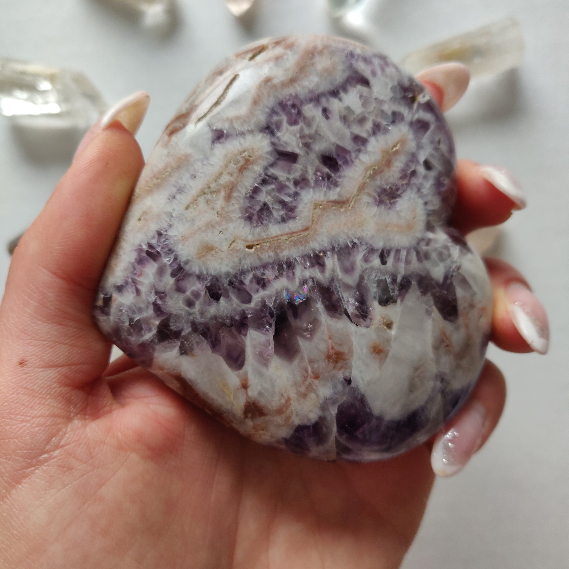 Chevron Amethyst Heart (#6) - Simply Affinity