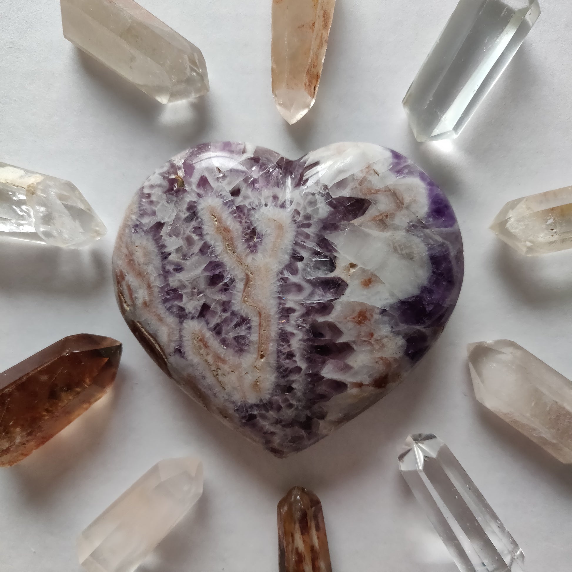 Chevron Amethyst Heart (#6) - Simply Affinity