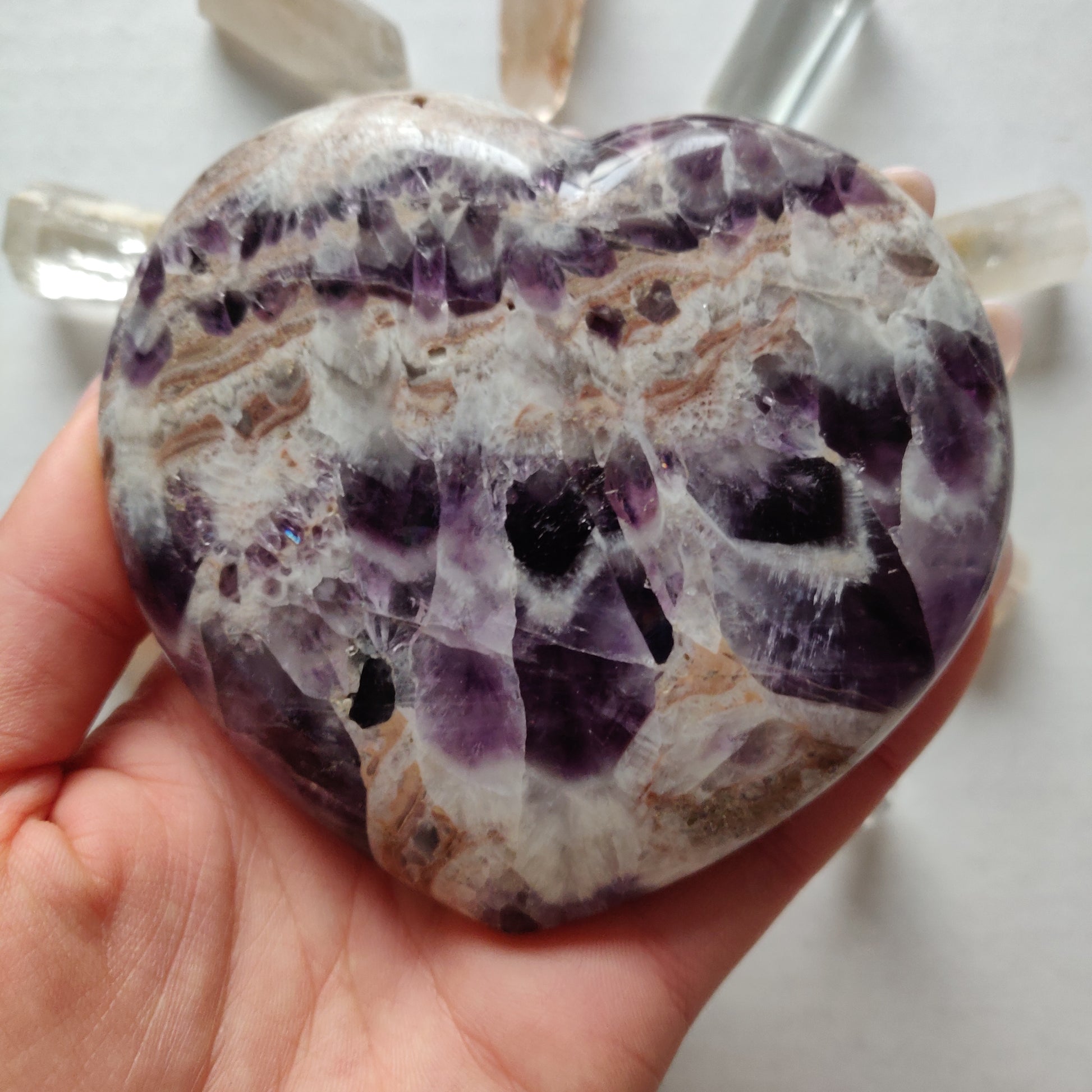 Chevron Amethyst Heart (#7) - Simply Affinity
