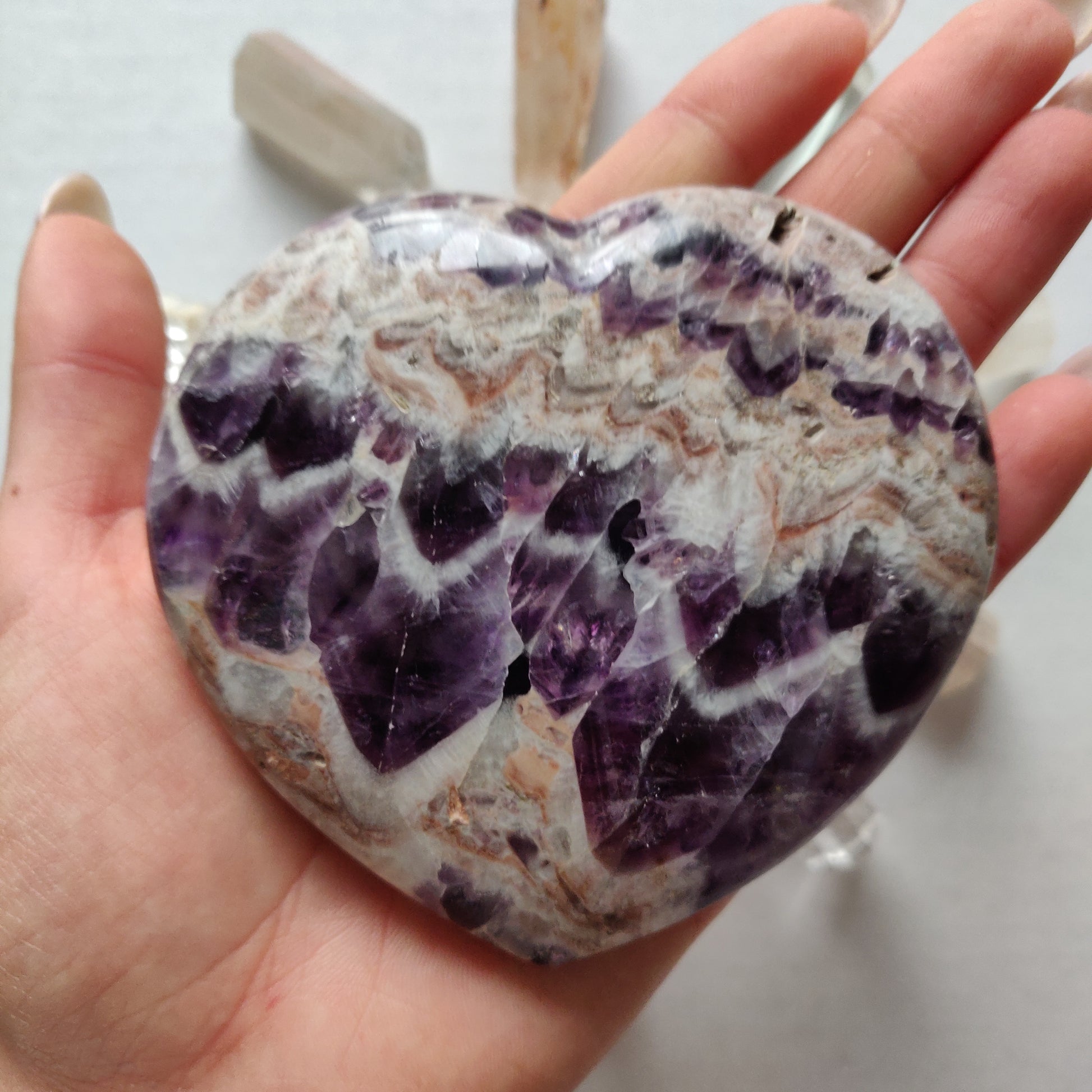 Chevron Amethyst Heart (#7) - Simply Affinity