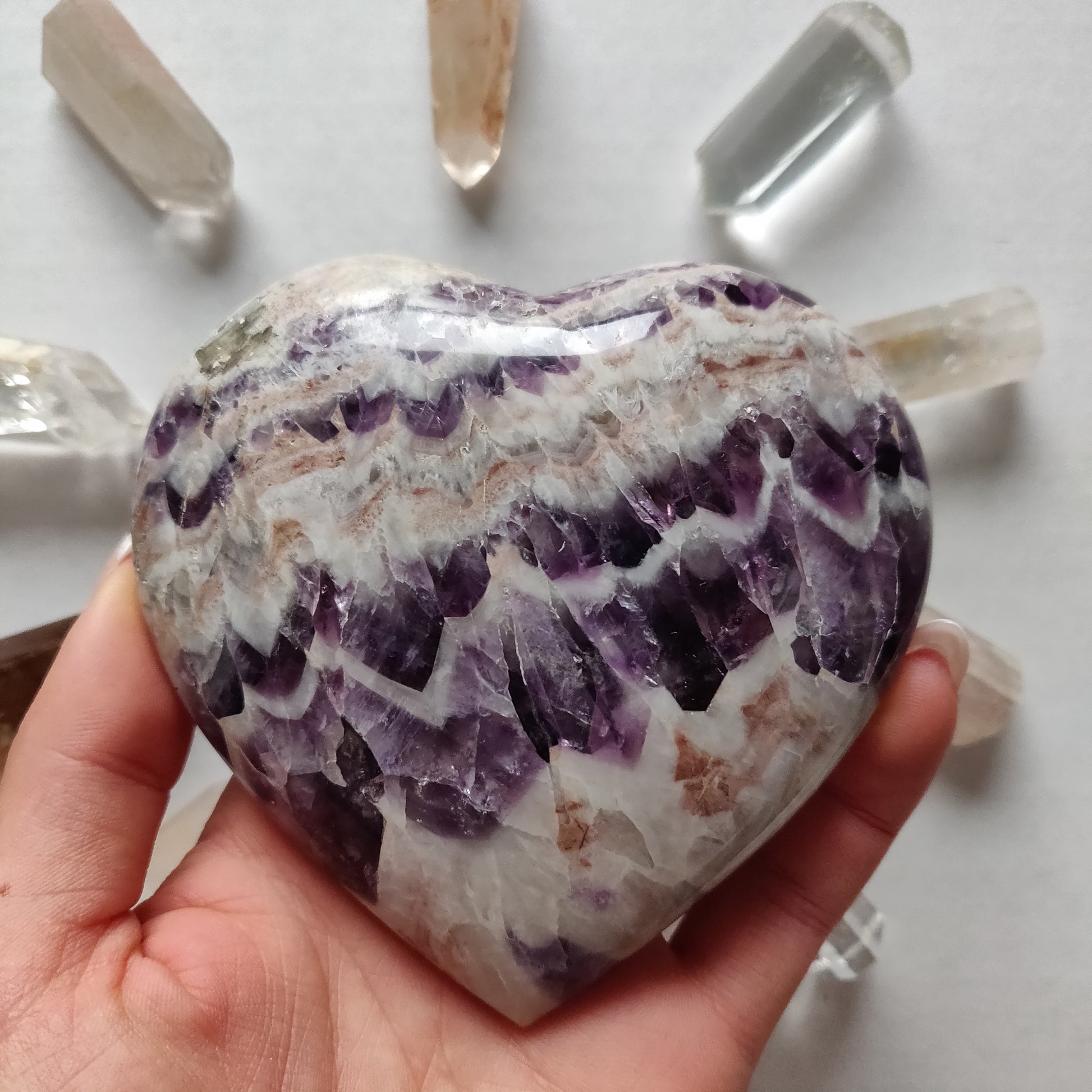 Chevron Amethyst Heart (#8) - Simply Affinity