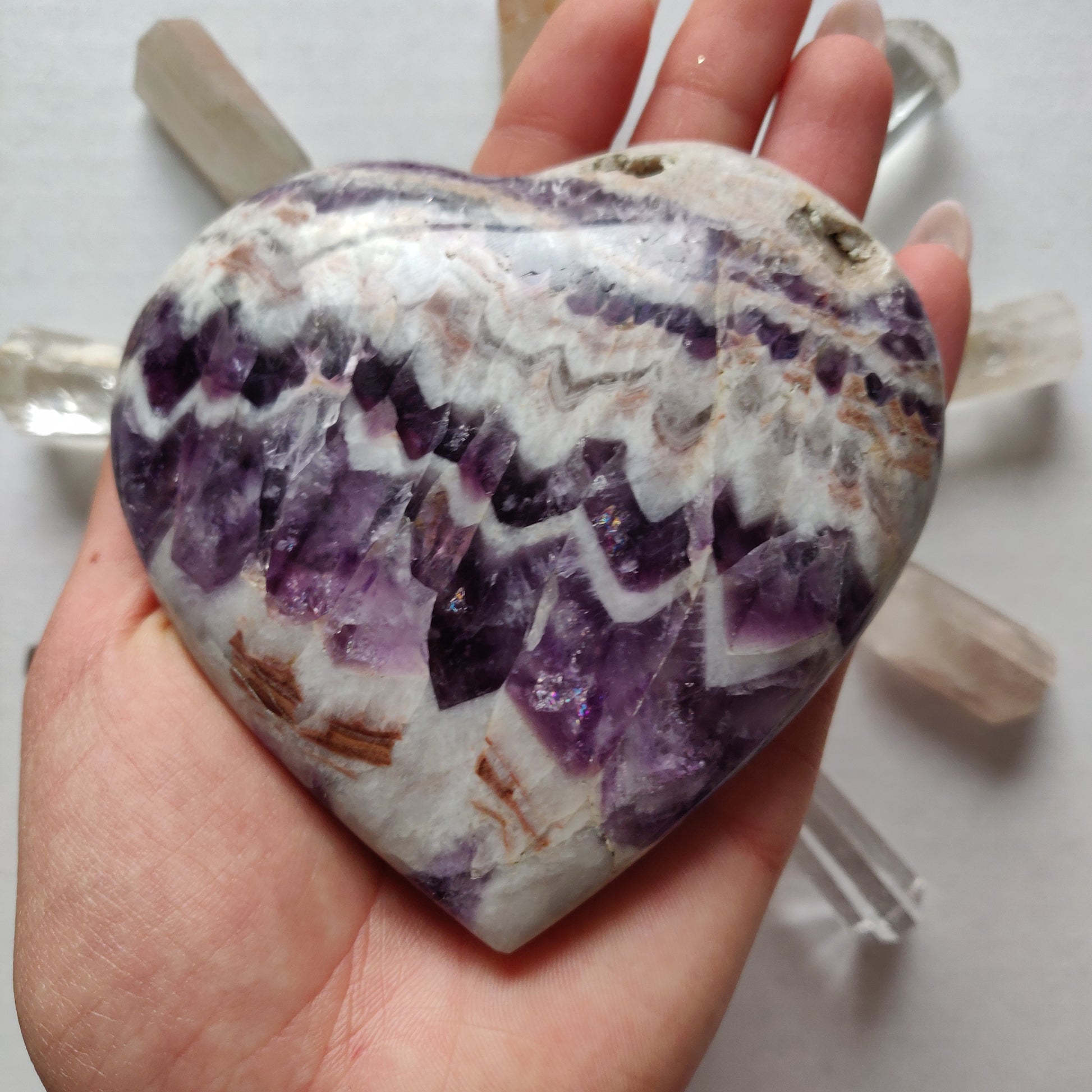 Chevron Amethyst Heart (#8) - Simply Affinity
