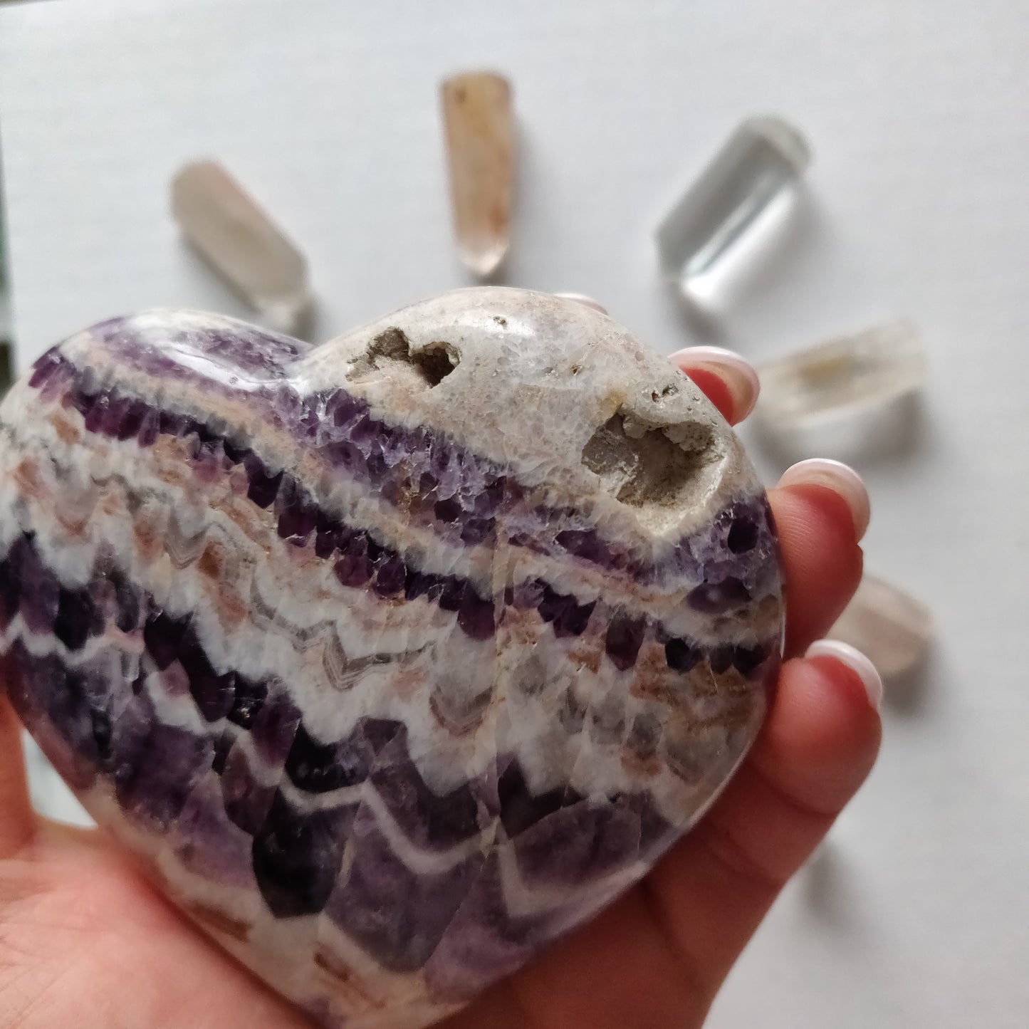Chevron Amethyst Heart (#8) - Simply Affinity