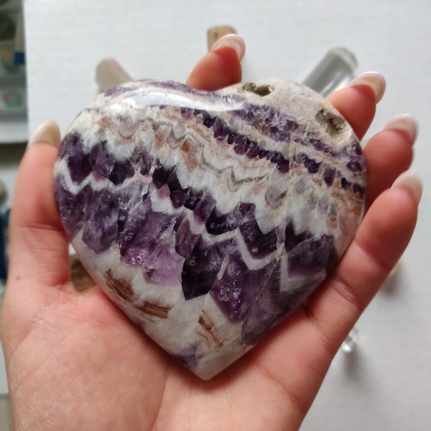 Chevron Amethyst Heart (#8) - Simply Affinity