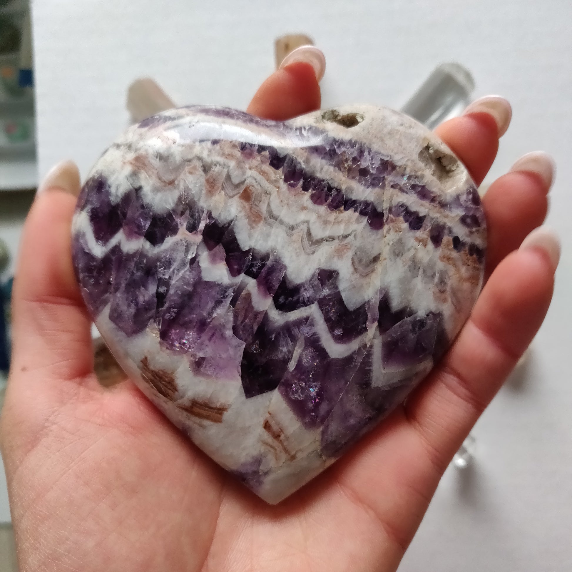 Chevron Amethyst Heart (#8) - Simply Affinity