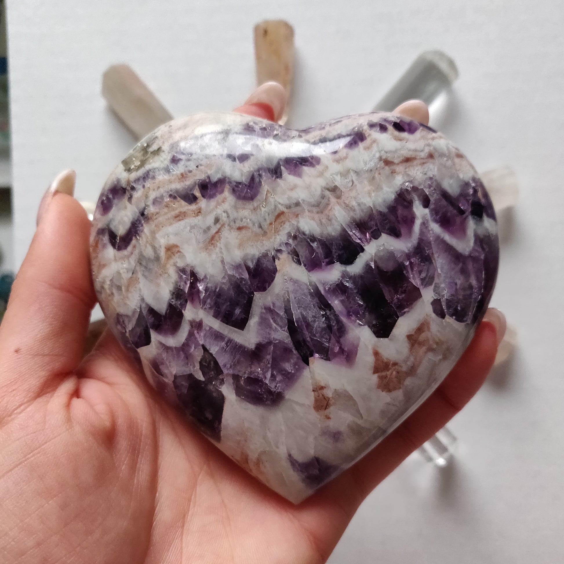 Chevron Amethyst Heart (#8) - Simply Affinity