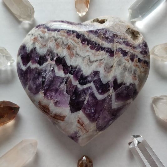 Chevron Amethyst Heart (#8) - Simply Affinity
