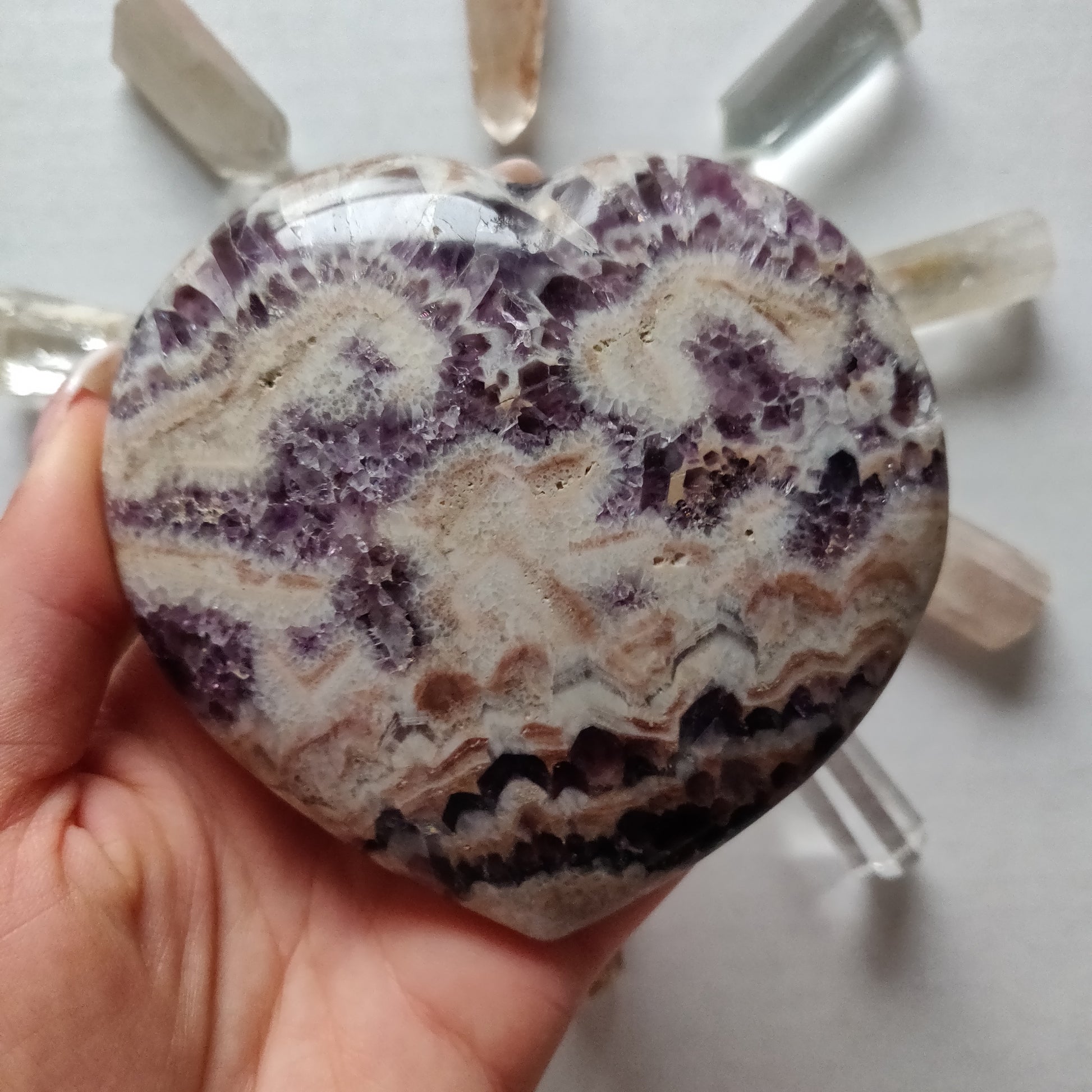 Chevron Amethyst Heart (#9) - Simply Affinity