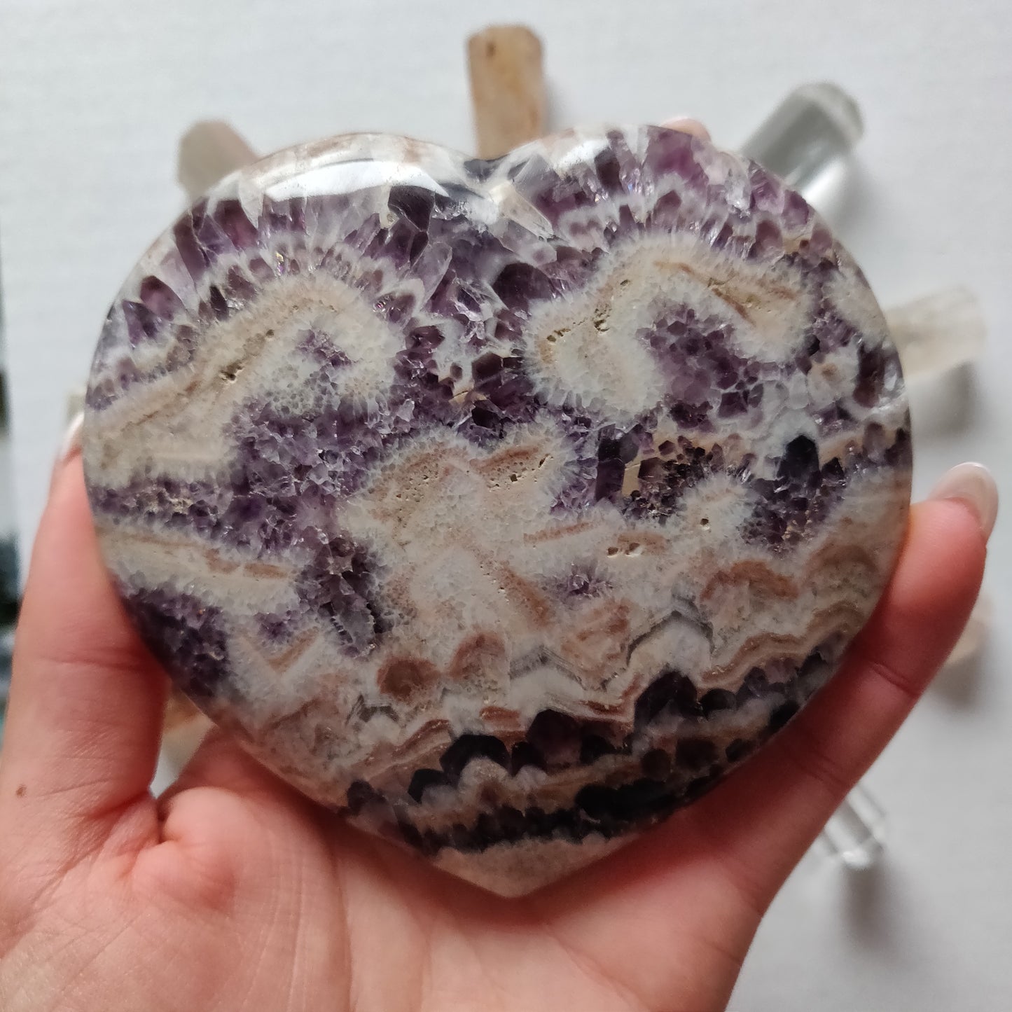 Chevron Amethyst Heart (#9) - Simply Affinity