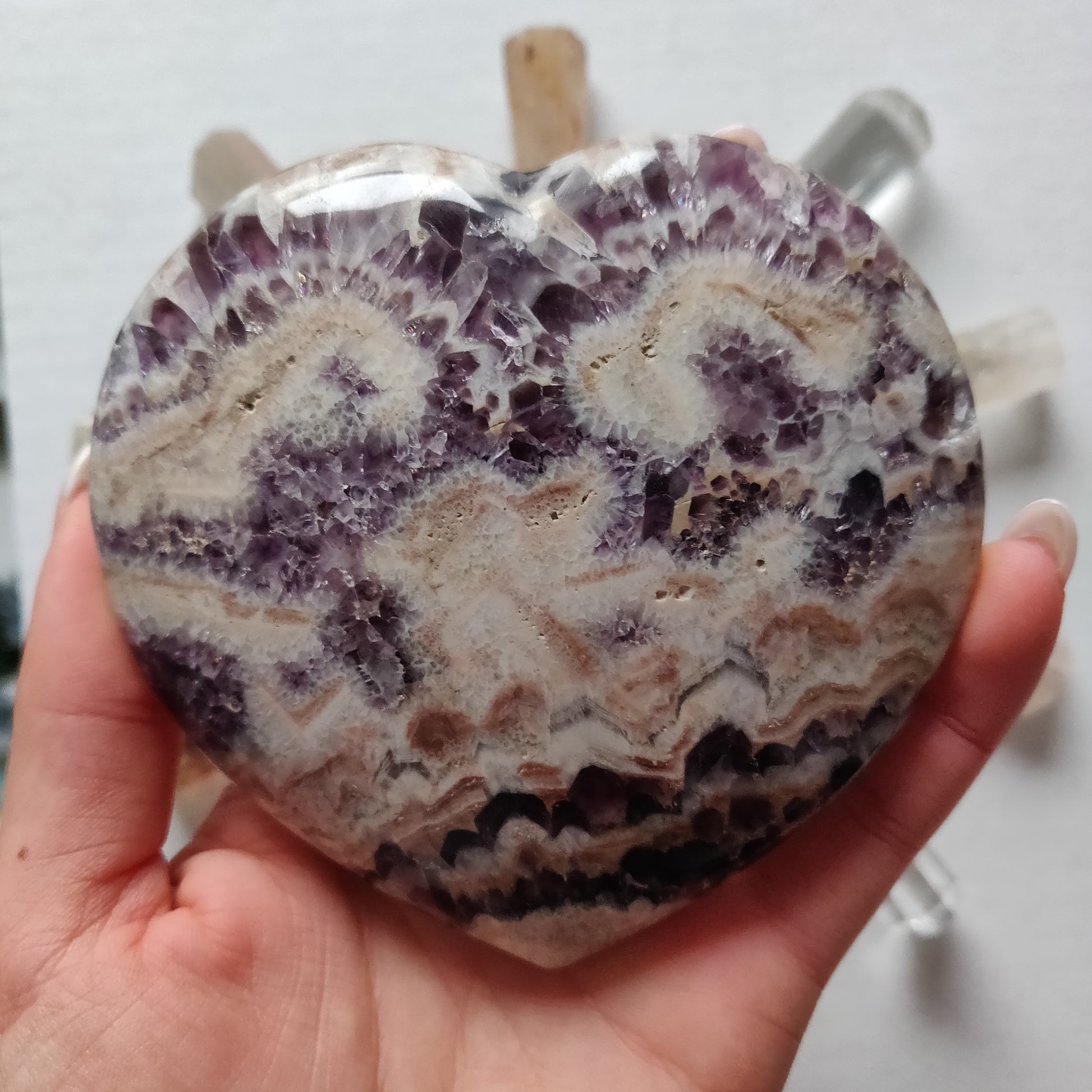 Chevron Amethyst Heart (#9) - Simply Affinity