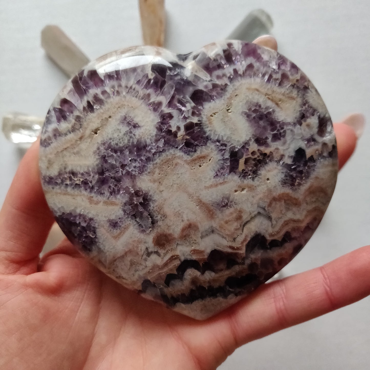 Chevron Amethyst Heart (#9) - Simply Affinity