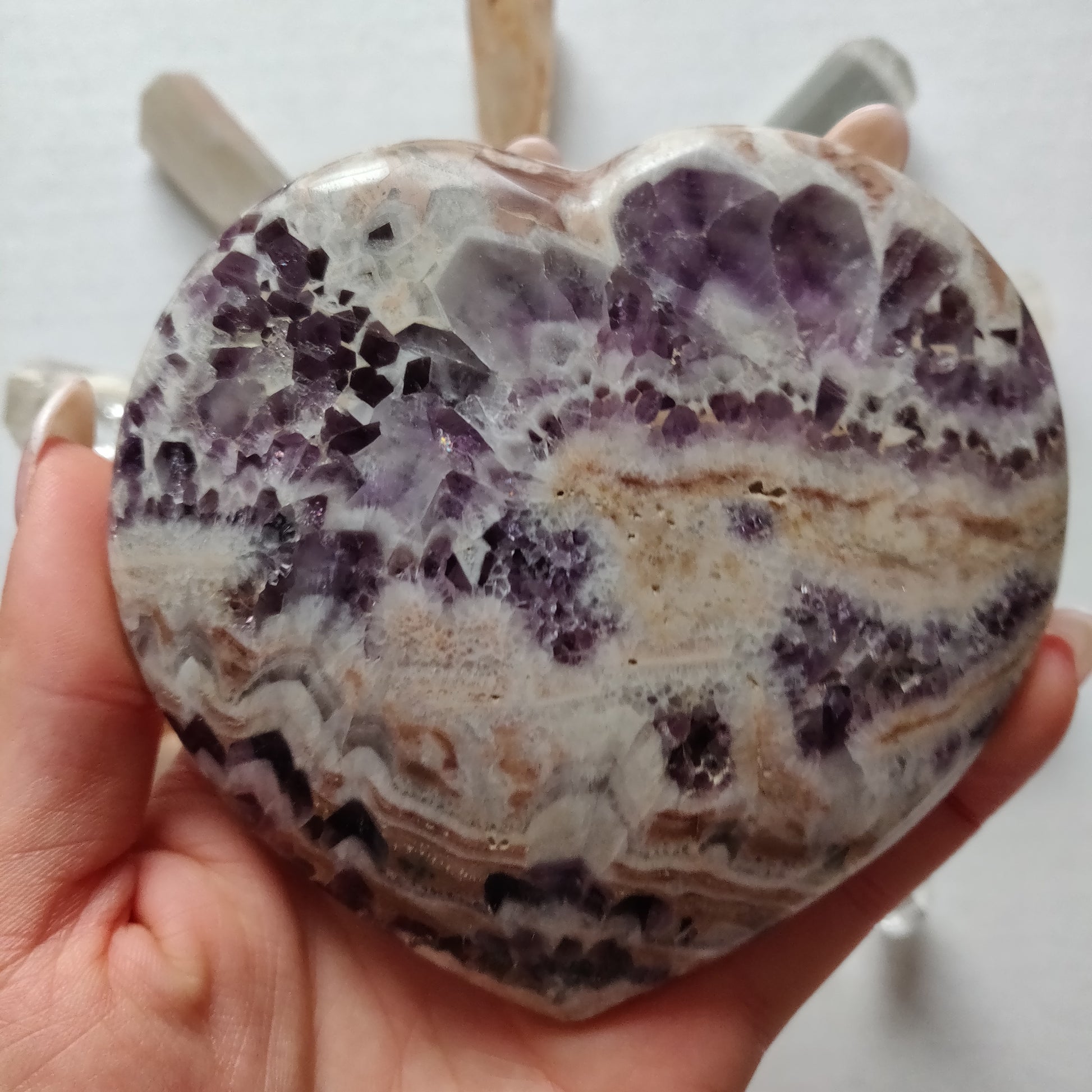 Chevron Amethyst Heart (#9) - Simply Affinity