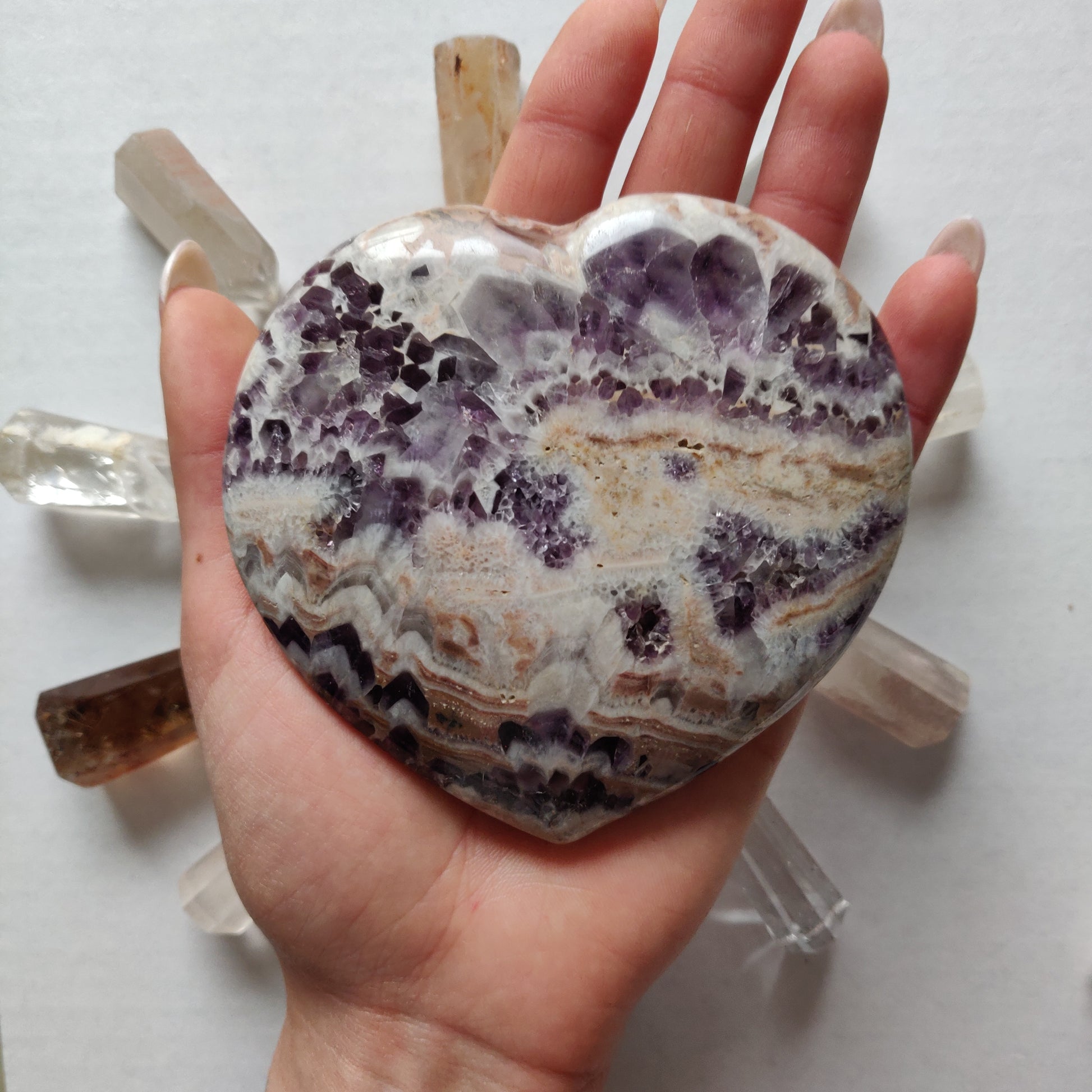 Chevron Amethyst Heart (#9) - Simply Affinity
