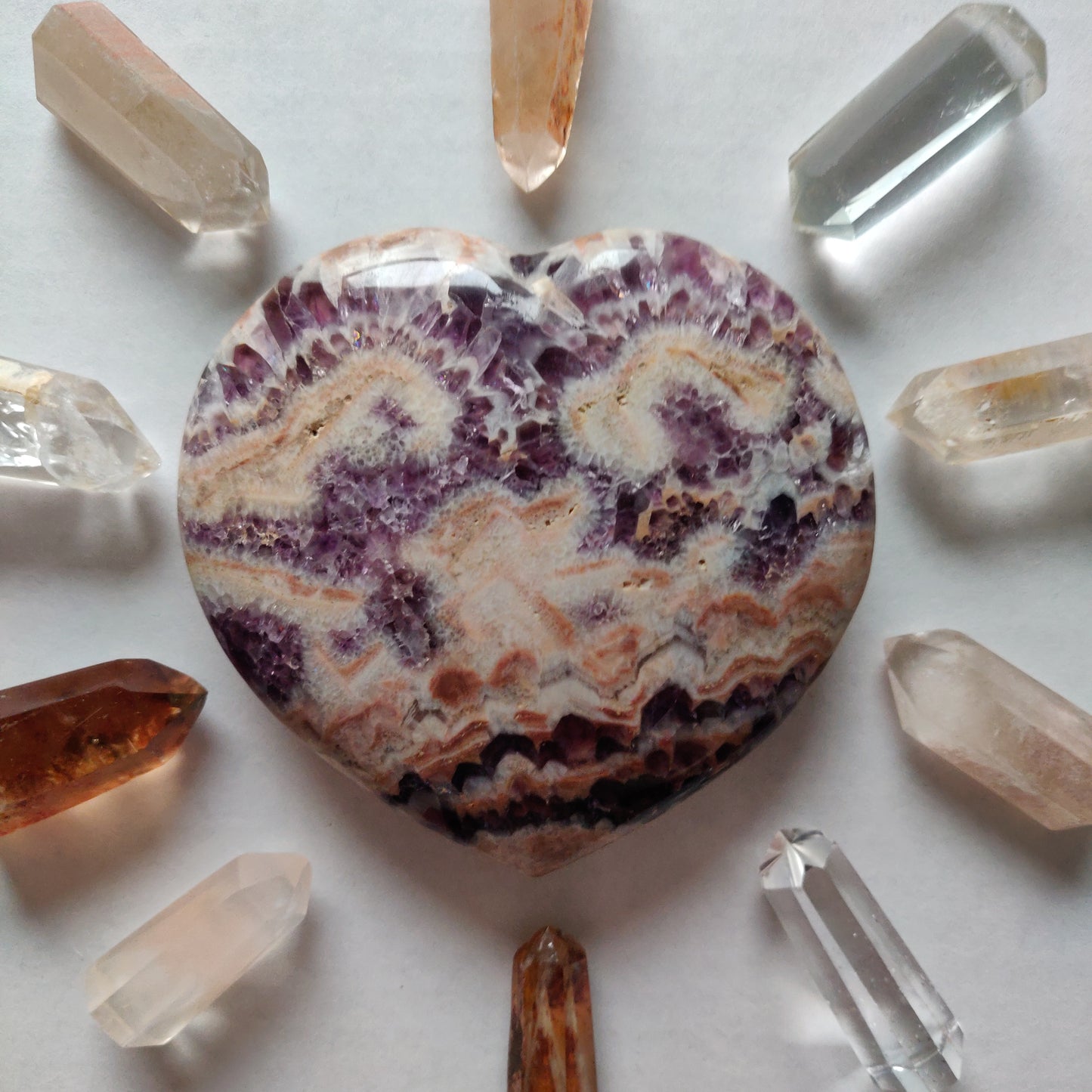 Chevron Amethyst Heart (#9) - Simply Affinity