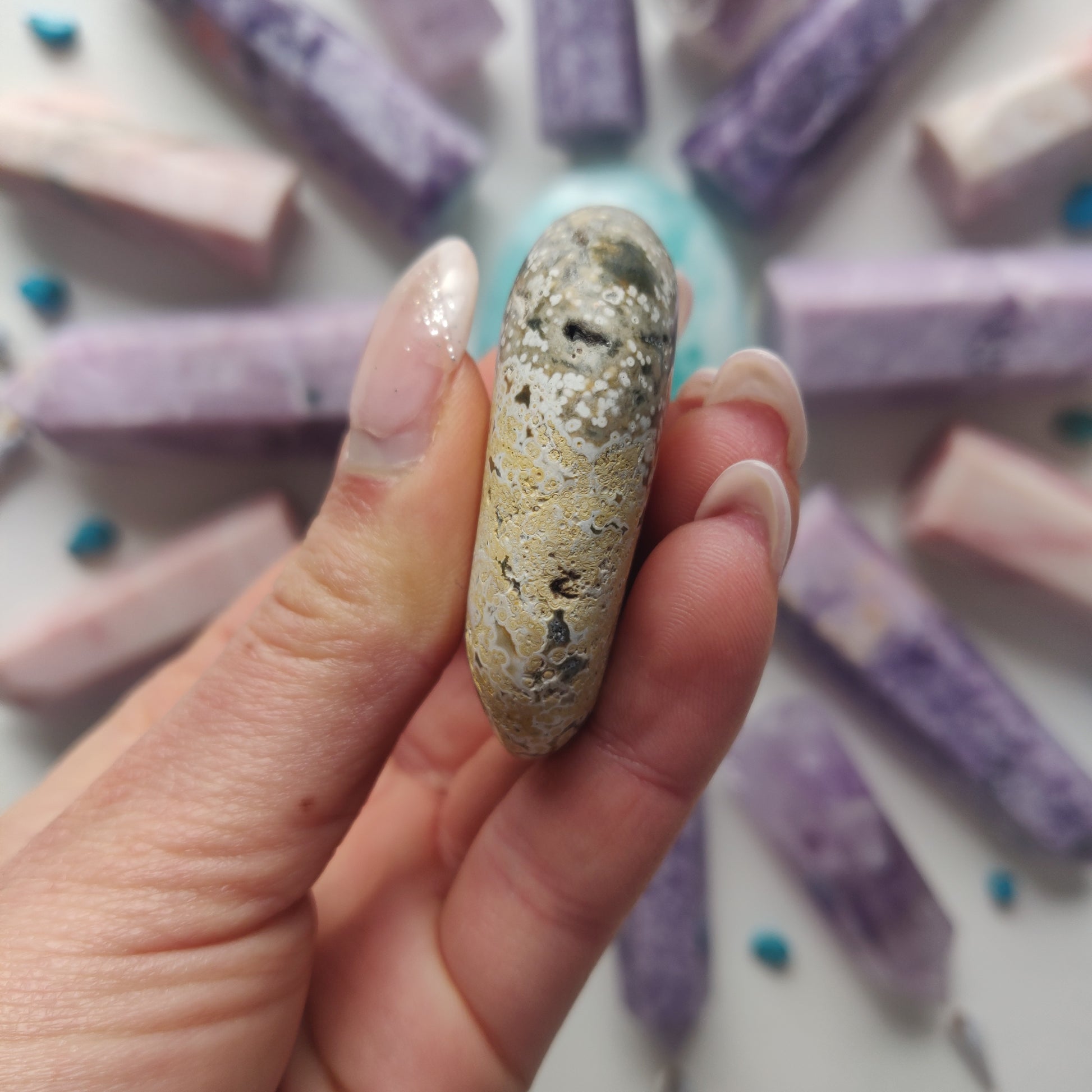 Ocean Jasper Palm Stone (#44) - Simply Affinity