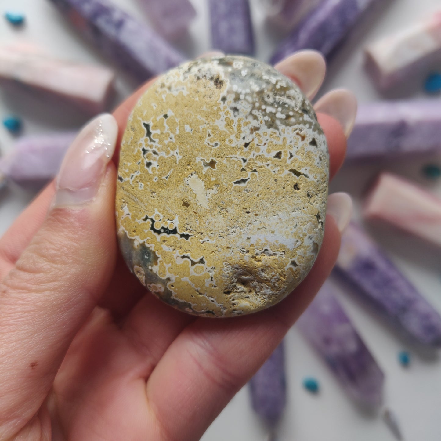 Ocean Jasper Palm Stone (#44) - Simply Affinity