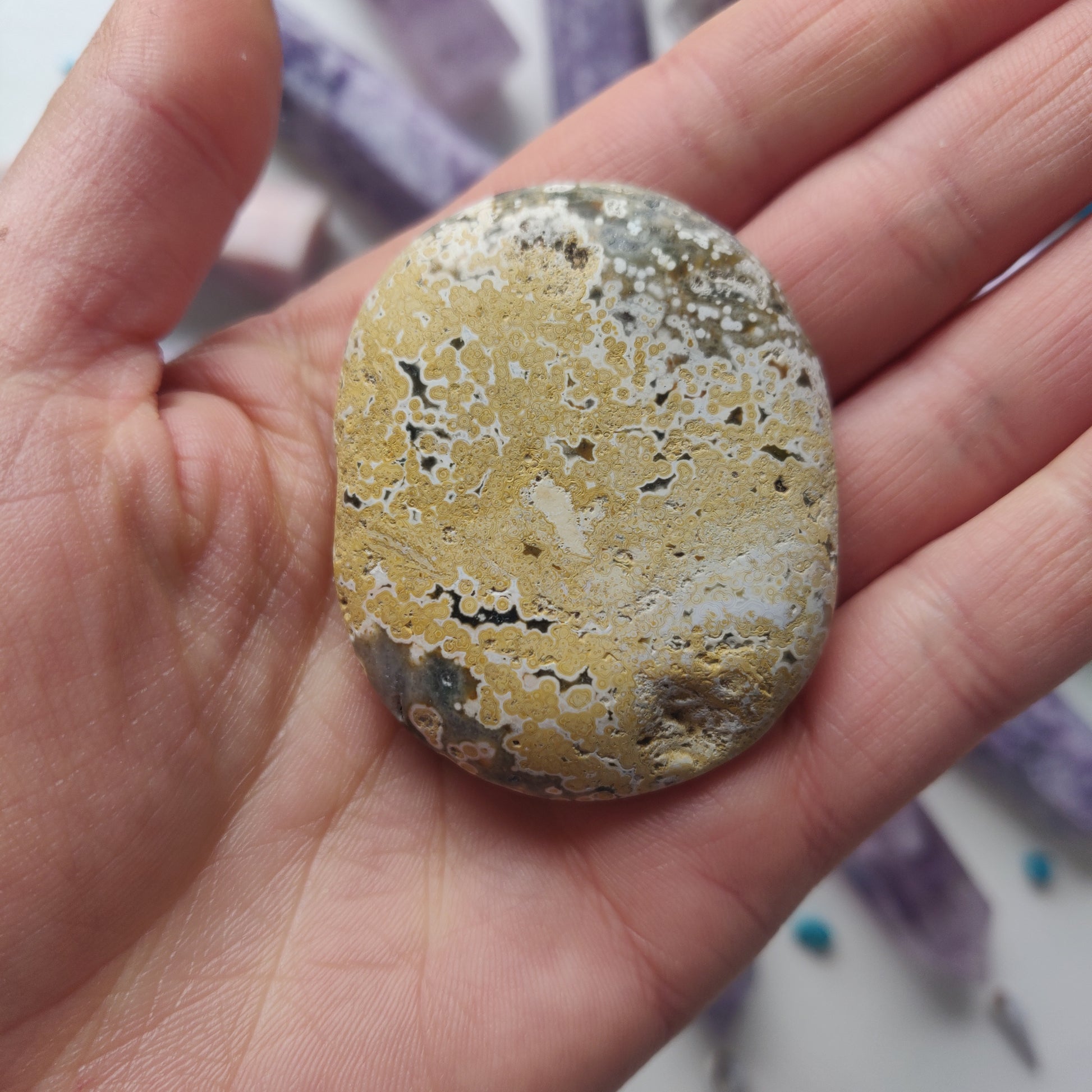 Ocean Jasper Palm Stone (#44) - Simply Affinity