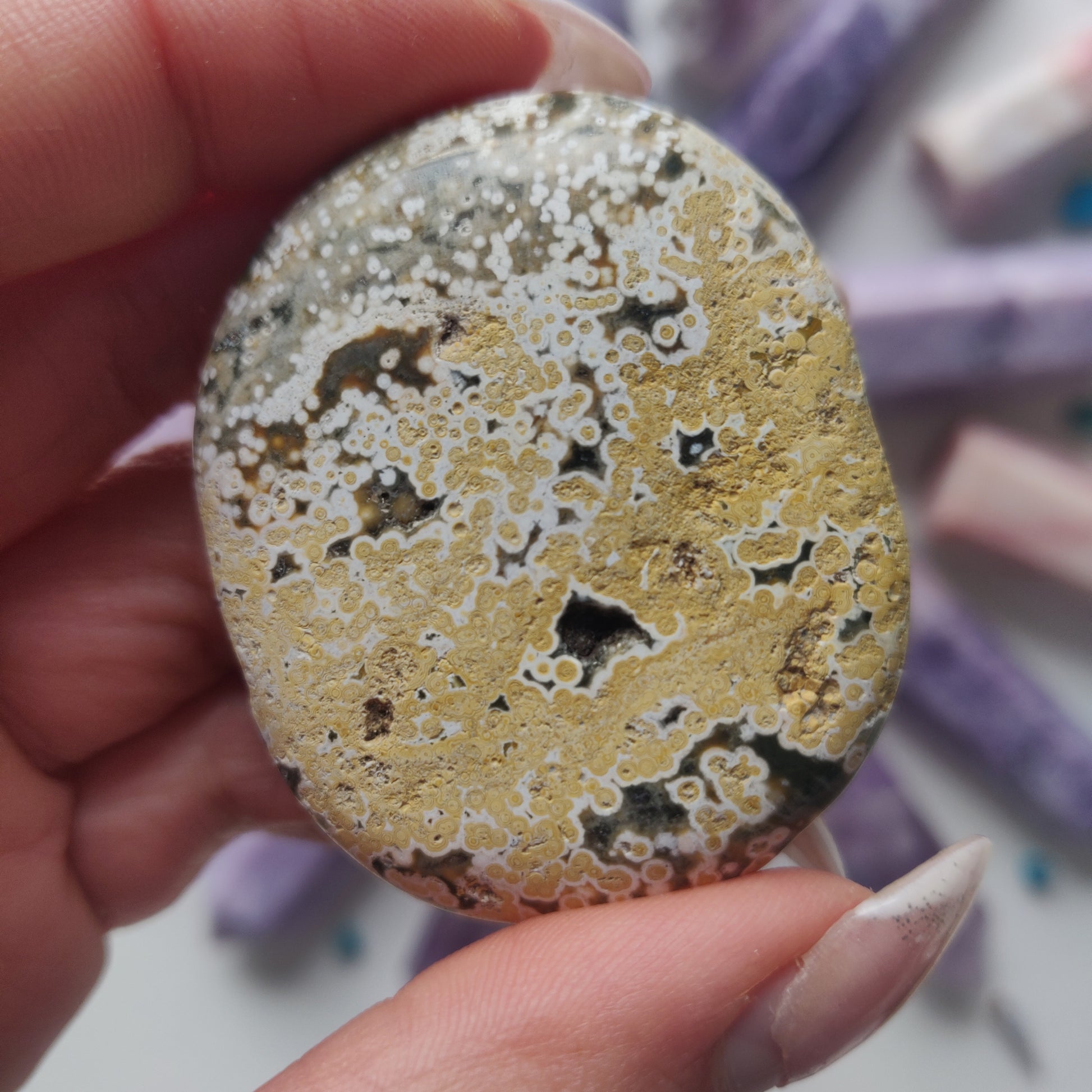 Ocean Jasper Palm Stone (#44) - Simply Affinity