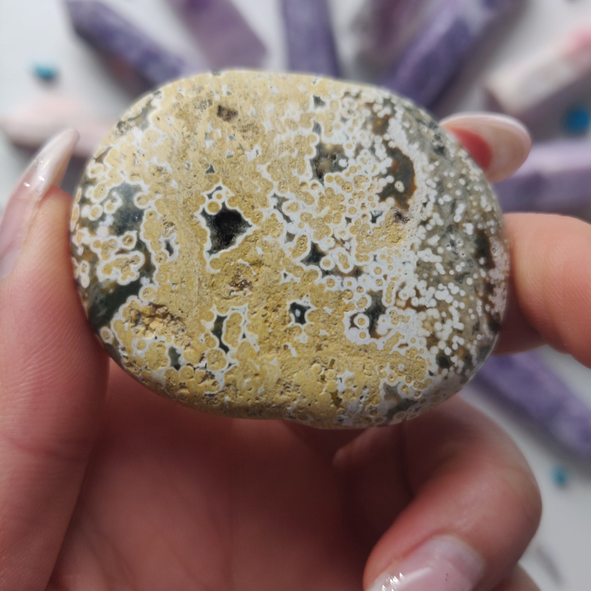 Ocean Jasper Palm Stone (#44) - Simply Affinity