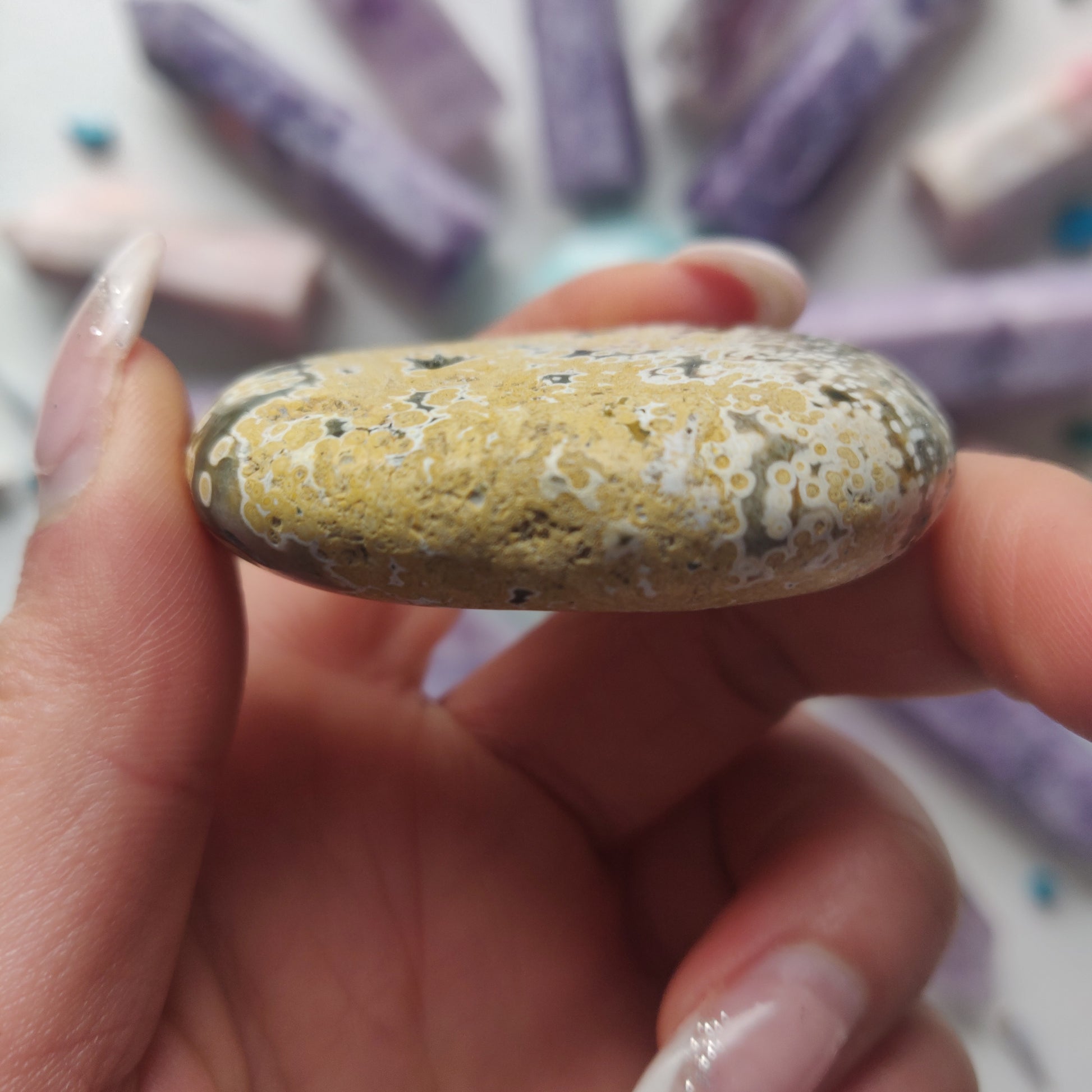 Ocean Jasper Palm Stone (#44) - Simply Affinity