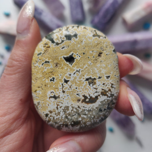 Ocean Jasper Palm Stone (#44) - Simply Affinity
