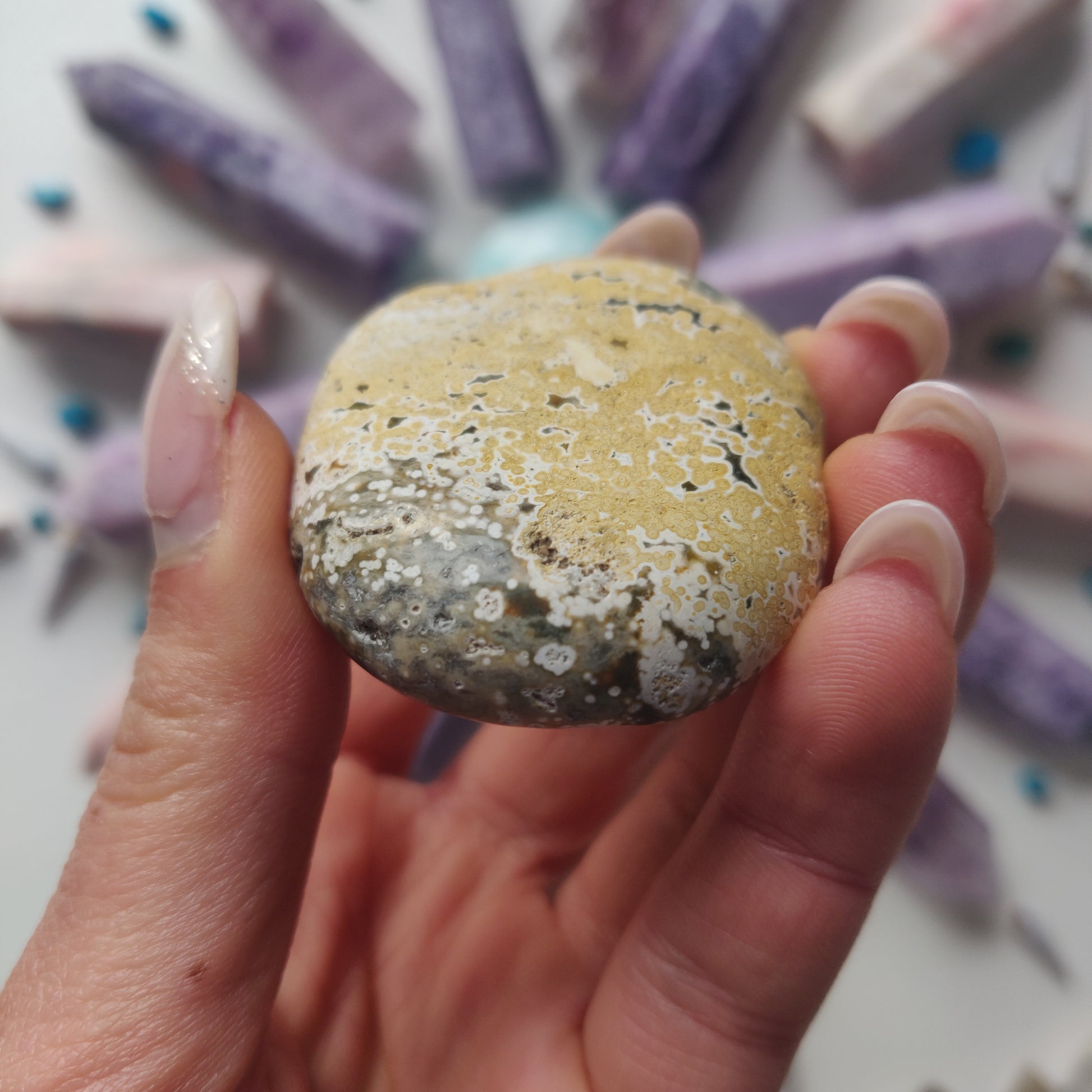 Ocean Jasper Palm Stone (#44) - Simply Affinity
