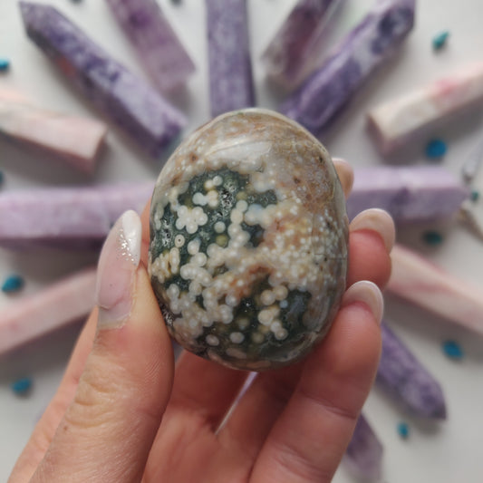 Ocean Jasper Palm Stone (#46) - Simply Affinity