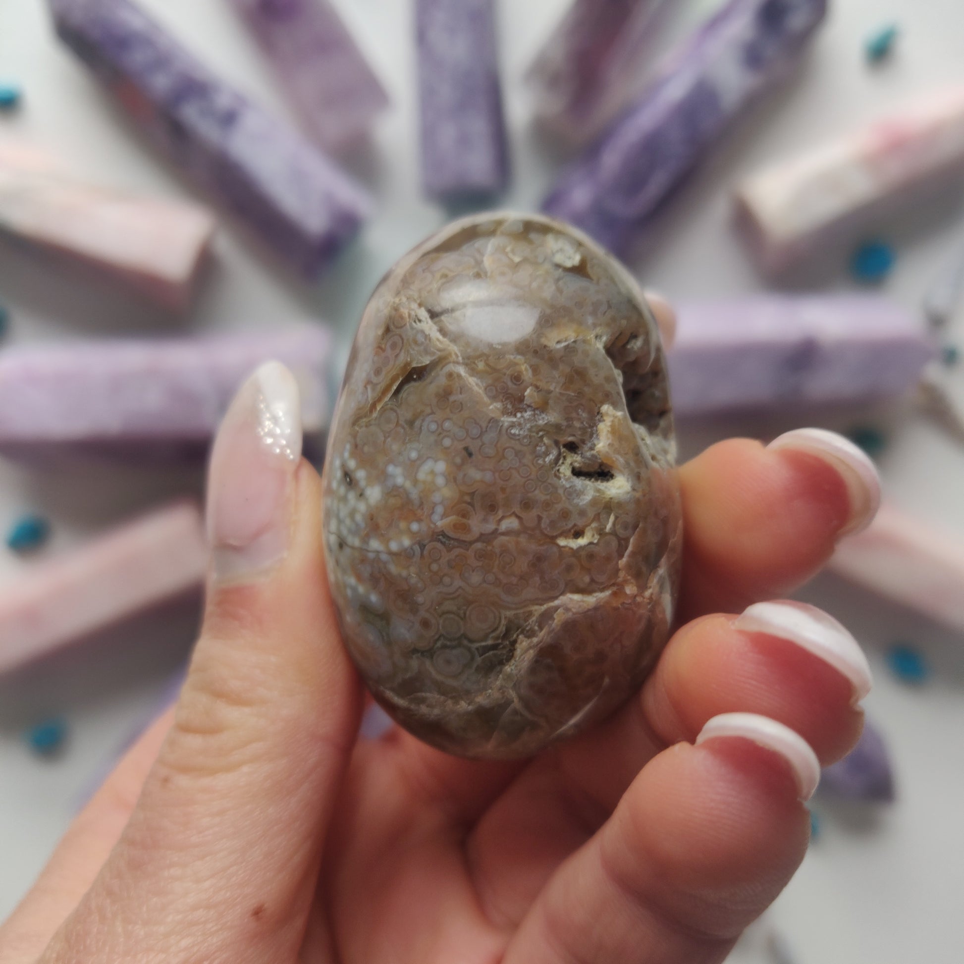 Ocean Jasper Palm Stone (#46) - Simply Affinity
