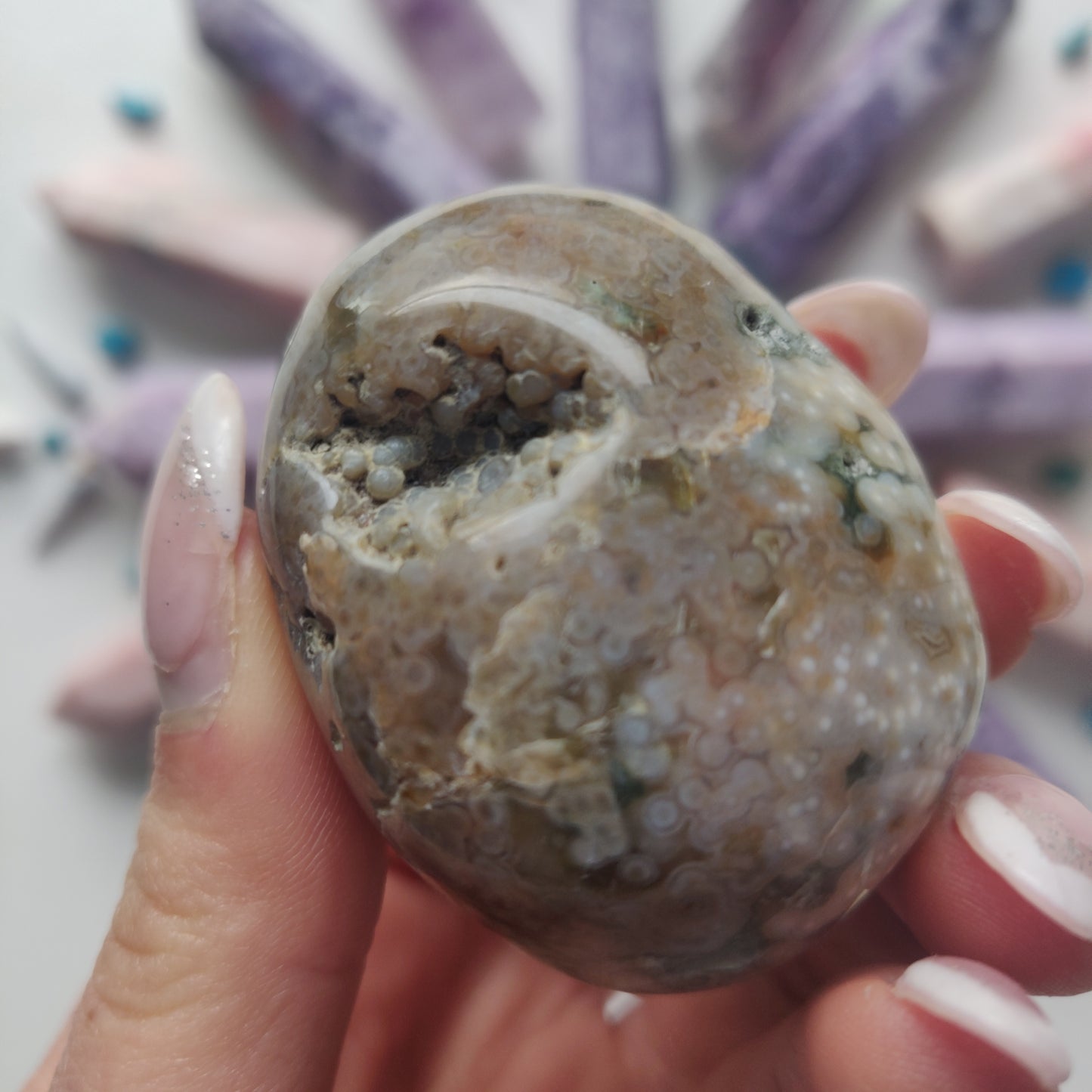 Ocean Jasper Palm Stone (#46) - Simply Affinity