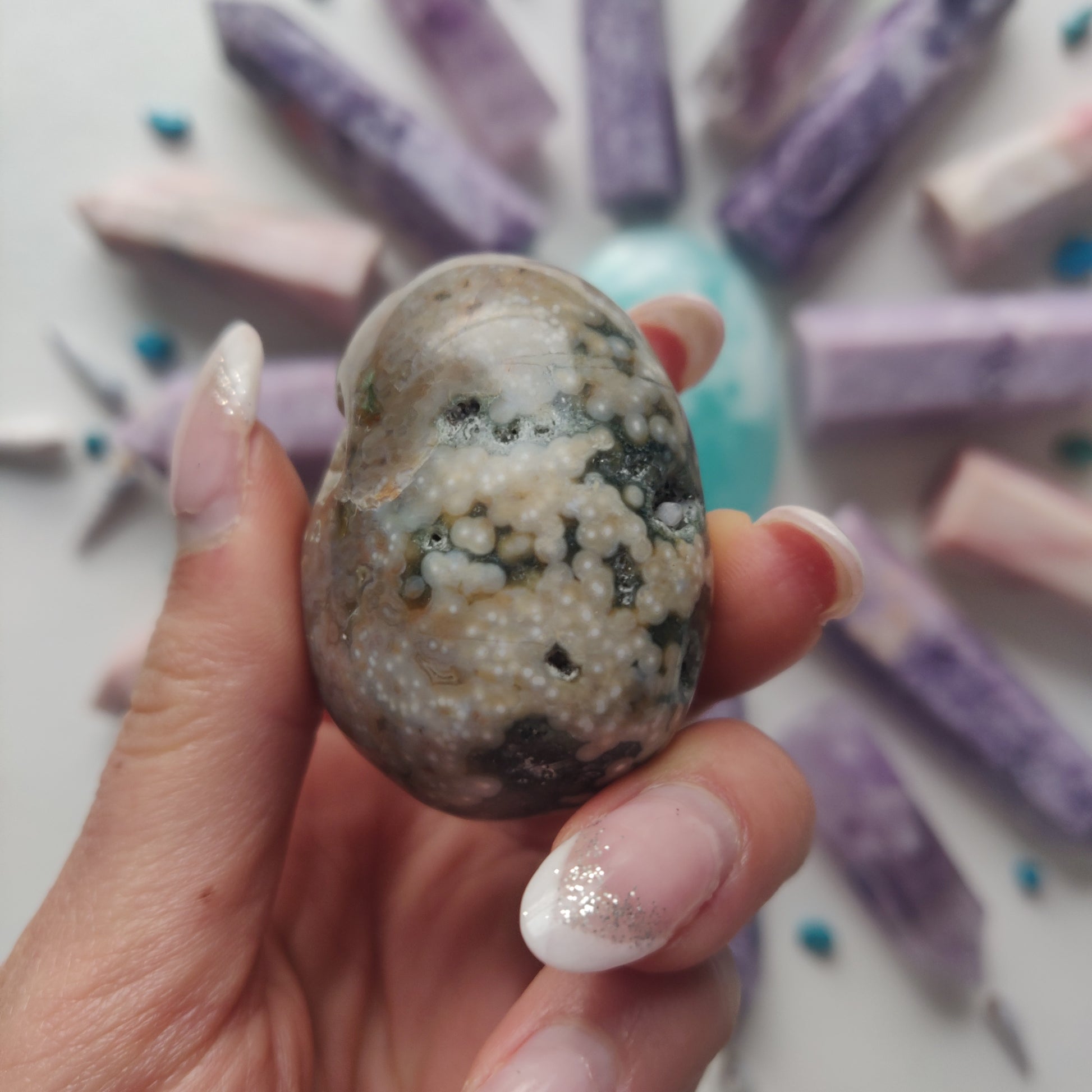 Ocean Jasper Palm Stone (#46) - Simply Affinity